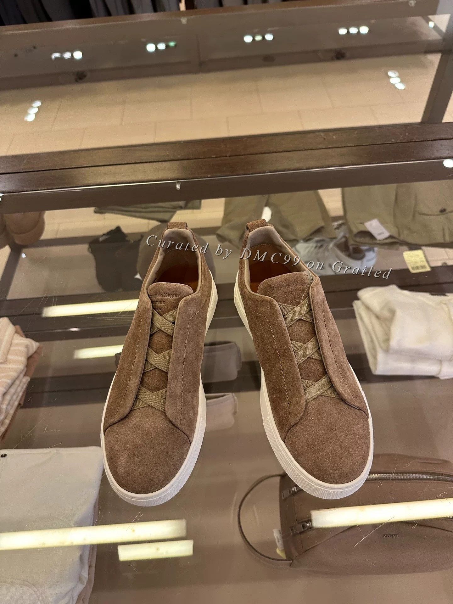Ermenegildo Zegna Zegna Triple Stitch Brown Slip-On Shoes Size US 7 / EU 40 - 1 Thumbnail