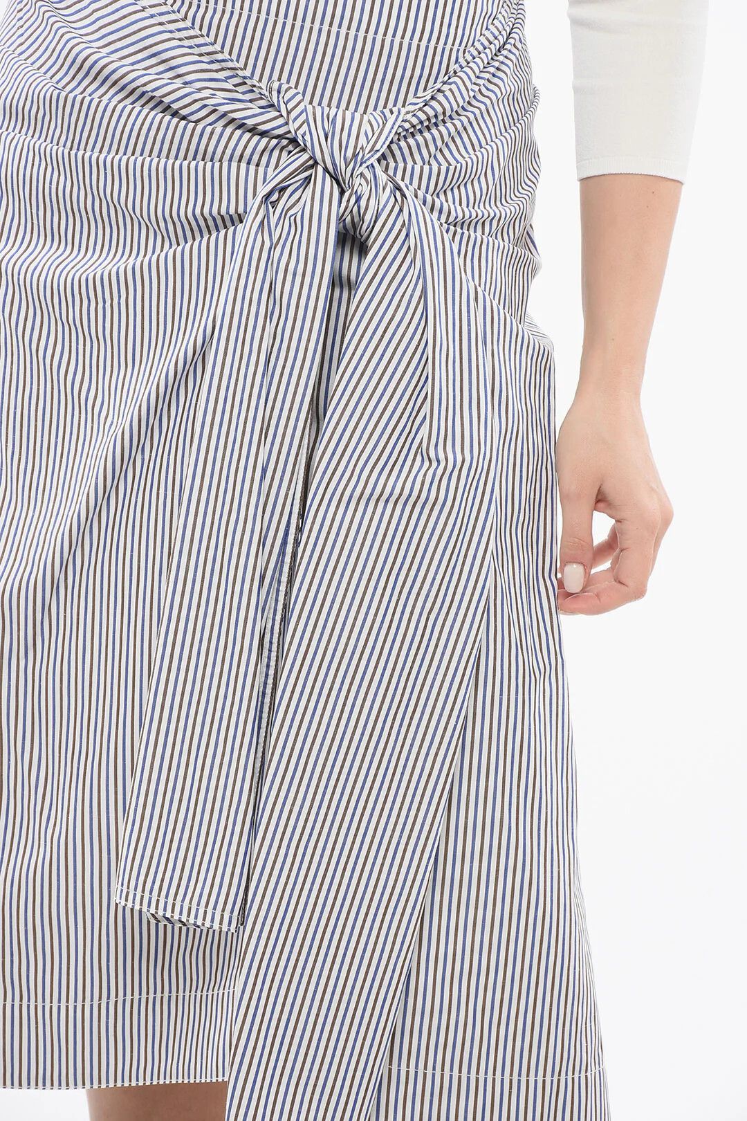 Bottega Veneta og1mm0426 Striped Skirt in Blue Size 25" / US 0 / IT 36 - 3 Thumbnail