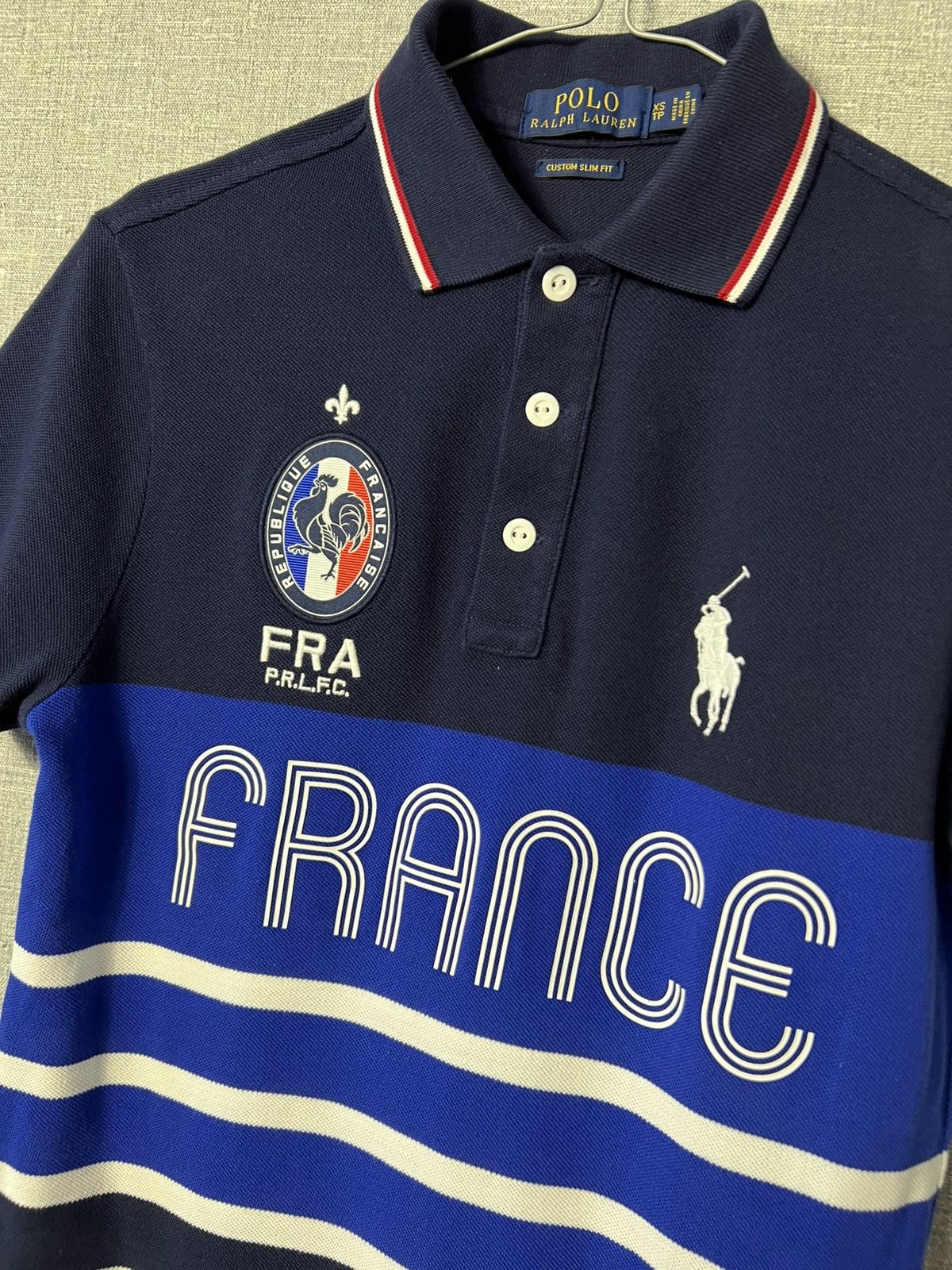 Polo Ralph Lauren × Vintage Rare Polo Ralph Lauren France 3 Big Logo Polo Shirt Size US XS / EU 42 / 0 - 4 Thumbnail