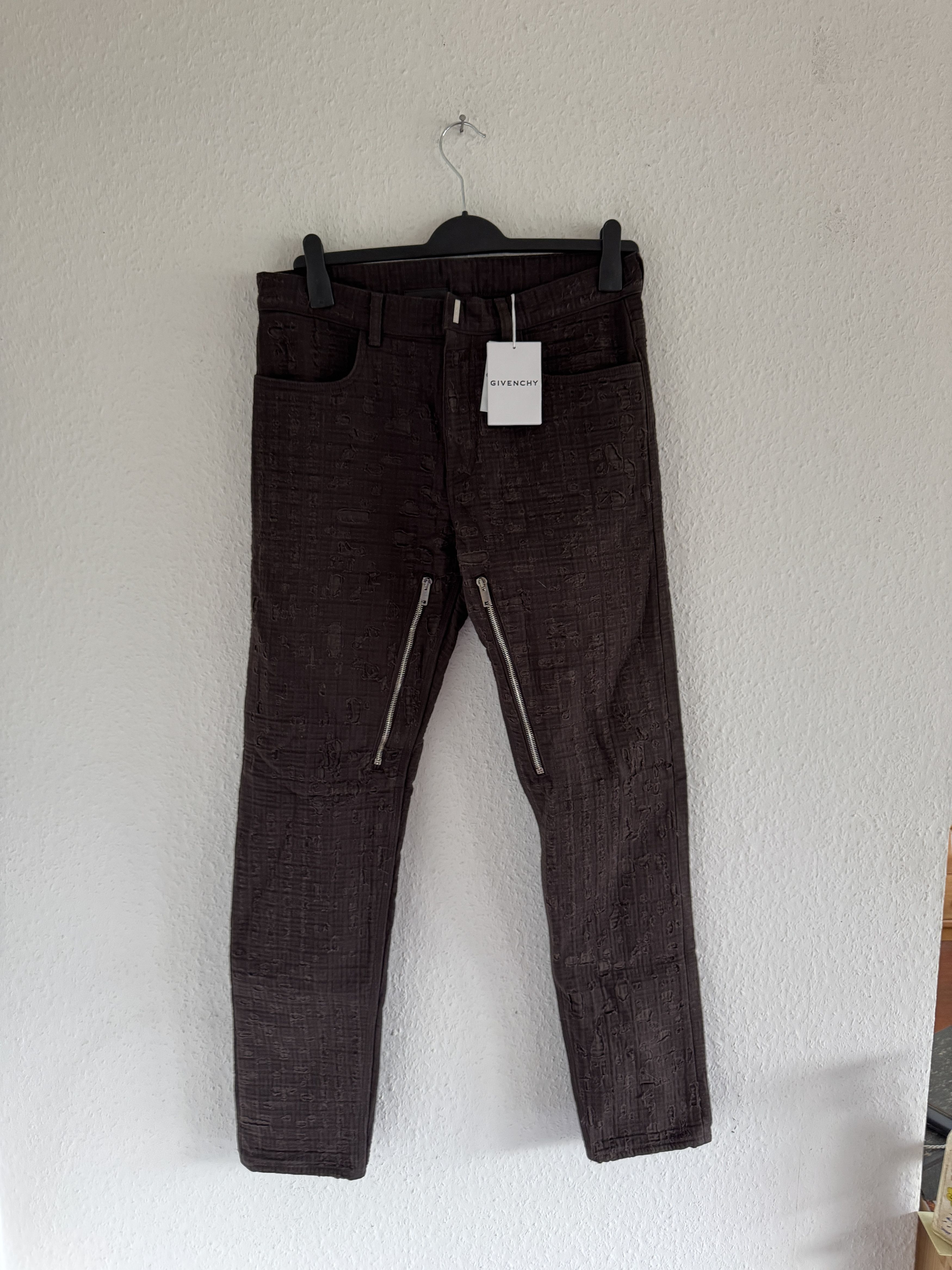 Givenchy Dark Brown 4G Boro Jeans Size US 33 - 1 Thumbnail