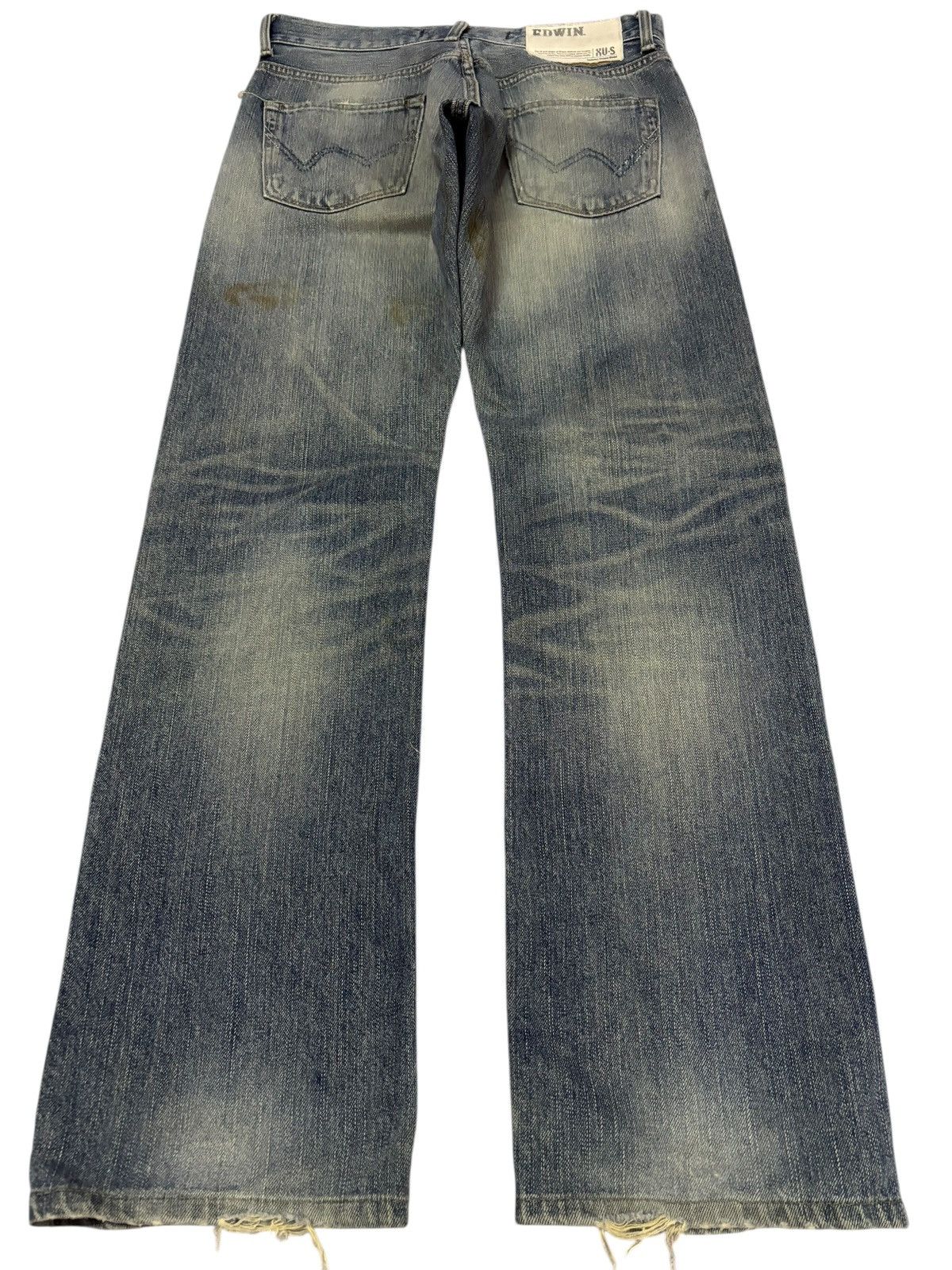 Edwin Vtg Edwin XVS Japan Distressed Jeans Size US 29 - 2 Thumbnail