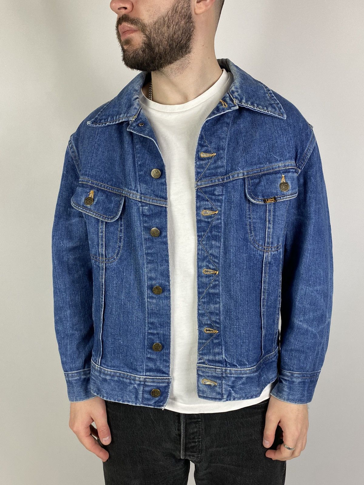 Lee 1970s Vintage Lee Riders Sanforized Washed Boxy Denim Jacket Size US M / EU 48-50 / 2 - 1 Thumbnail