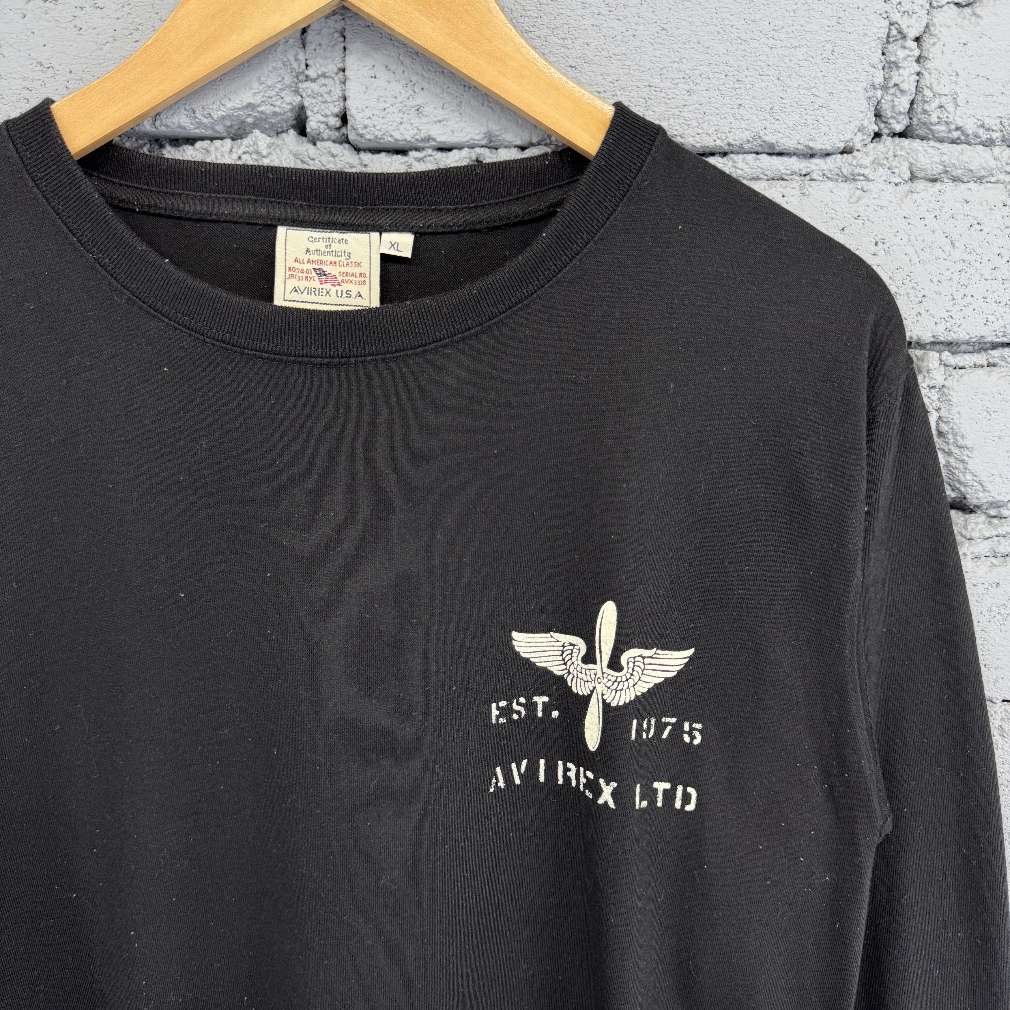Vintage Avirex U.S. Air Corps Keep 'Em Flying Long-sleeve Tshirt Size US XL / EU 56 / 4 - 3 Thumbnail