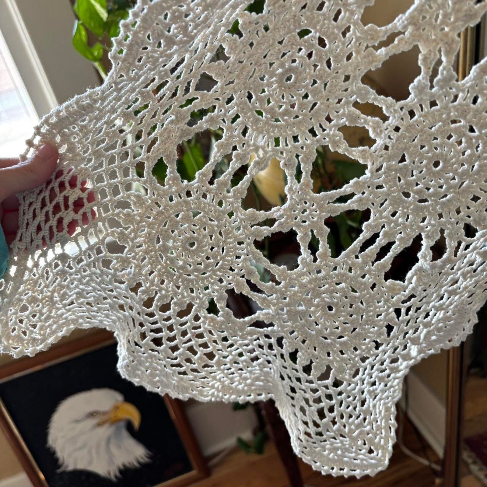Other Vintage Doily Crochet Scarf Cottagecore Dainty Feminine Size ONE SIZE - 4 Thumbnail