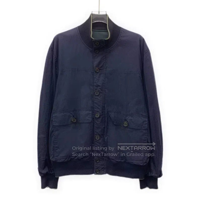 Brunello Cucinelli Brunello Cucinelli Color block reversible stand collar sin Size US L / EU 52-54 / 3 - 3 Thumbnail