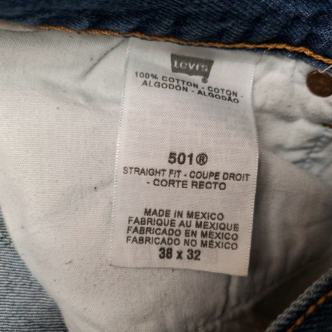 Levi's Levi's Jeans Men 38x32 Blue 505 Denim Regular Fit Straight Leg Cotton Dark Wash Size US 38 / EU 54 - 4 Thumbnail