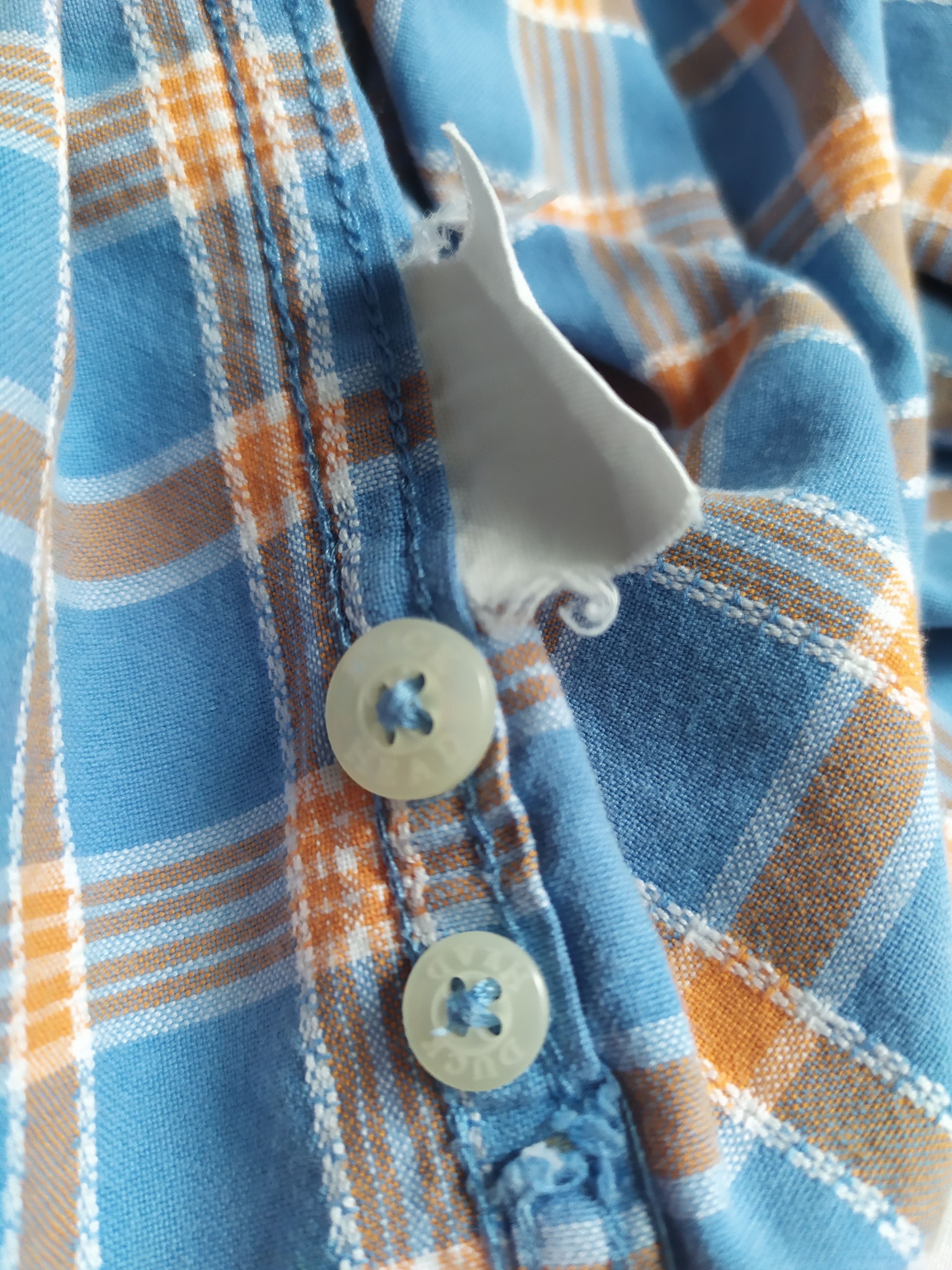 Duck Head Blue Men's Checkered Shirt Duck Head L Cotton Short Sleeve Size US L / EU 52-54 / 3 - 5 Thumbnail