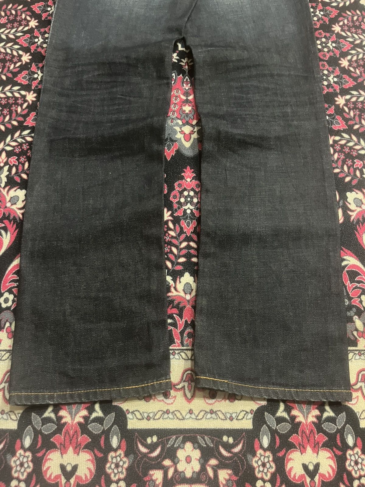 Edwin Vintage Edwin Japan Dark Faded Narrow Straight Ripped Jeans Size 28" / US 6 / IT 42 - 10 Thumbnail