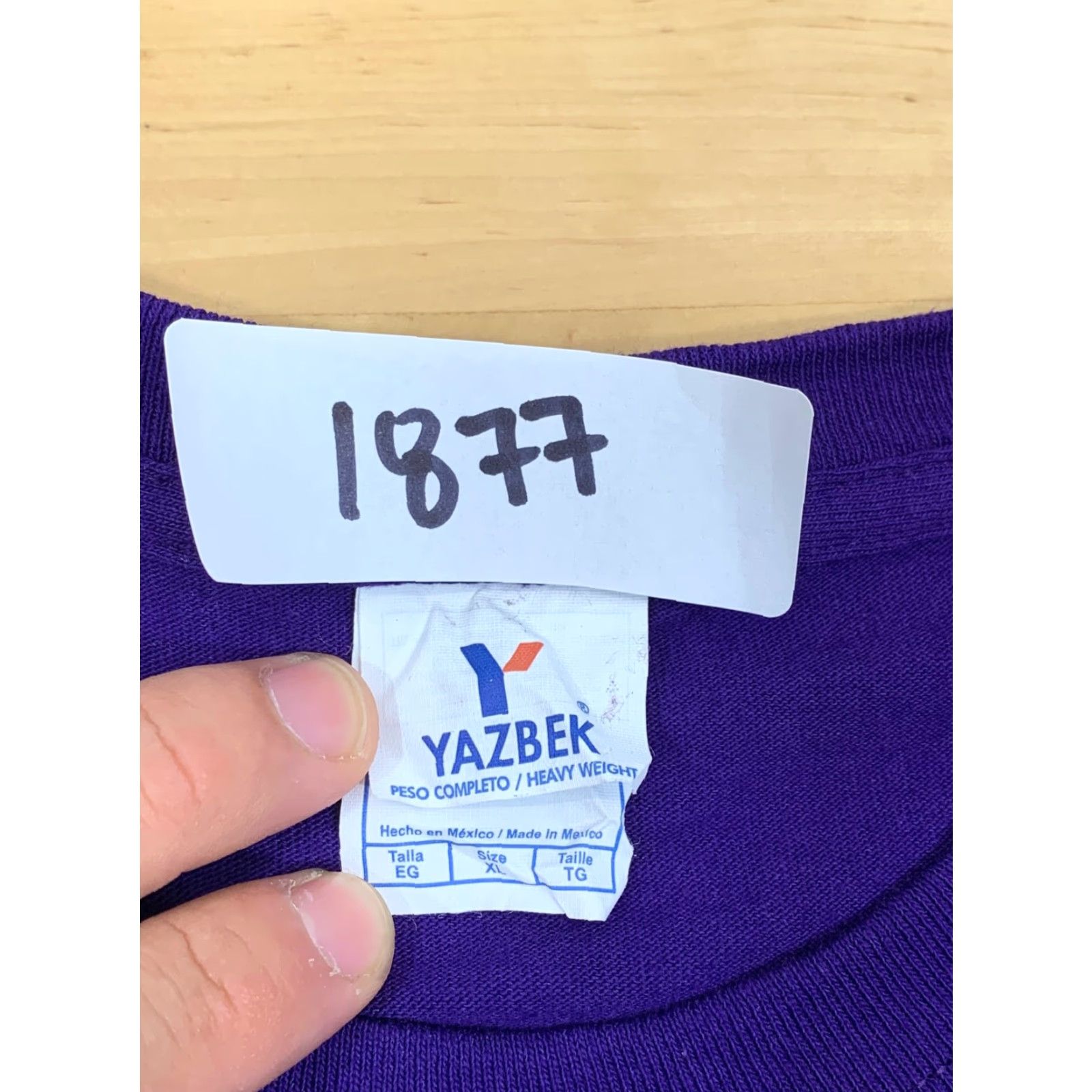 Vintage Yazbek Embroided Mexico T Shirt Purple XL Short Sleeve Crew Neck Men Size US XL / EU 56 / 4 - 6 Thumbnail