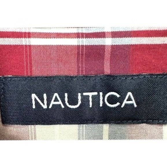 Nautica Nautica Shirt Men XL 80s Plaid Red Madras Button Down Long Sleeve Cotton Two-Ply Two-Ply Crest? Size US XL / EU 56 / 4 - 4 Thumbnail
