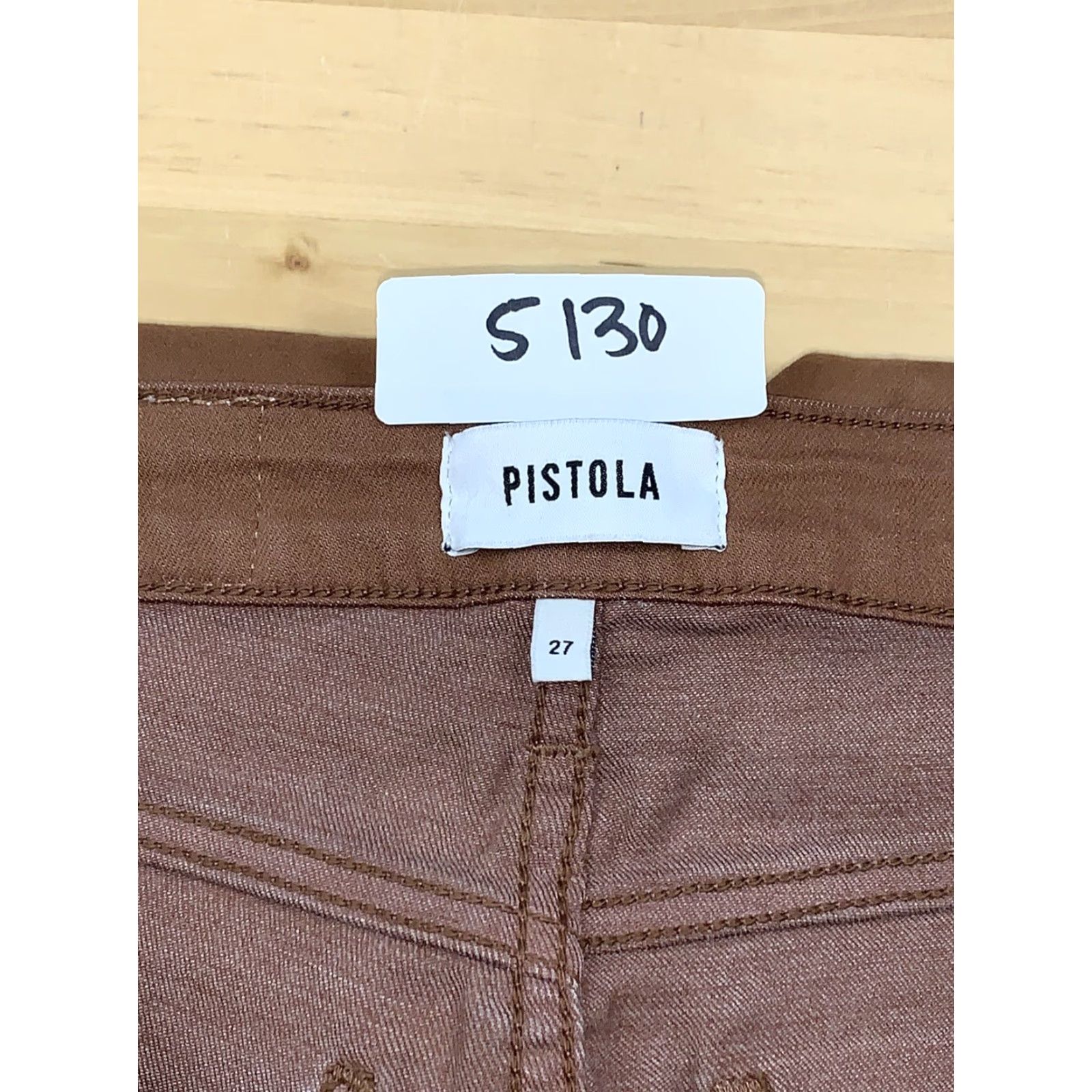 Pistola PISTOLA Womens Brown Pants Size 27 High Rise Skinny Chino #5130 Size 27" / US 4 / IT 40 - 5 Thumbnail