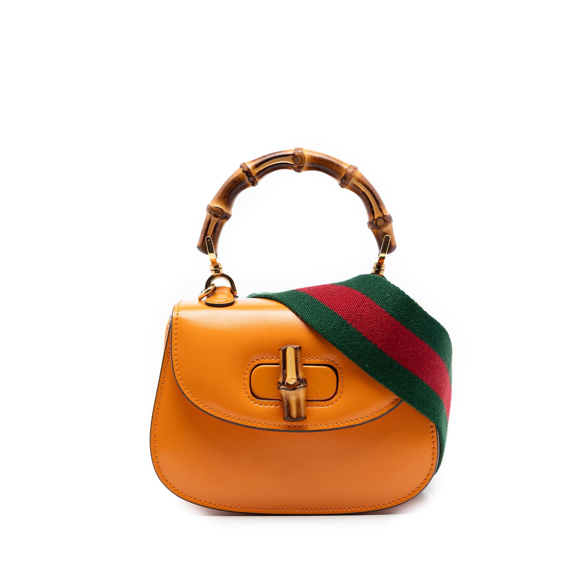 Gucci Mini Calfskin Web 1947 Bamboo Top Handle Bag Size ONE SIZE - 1 Thumbnail
