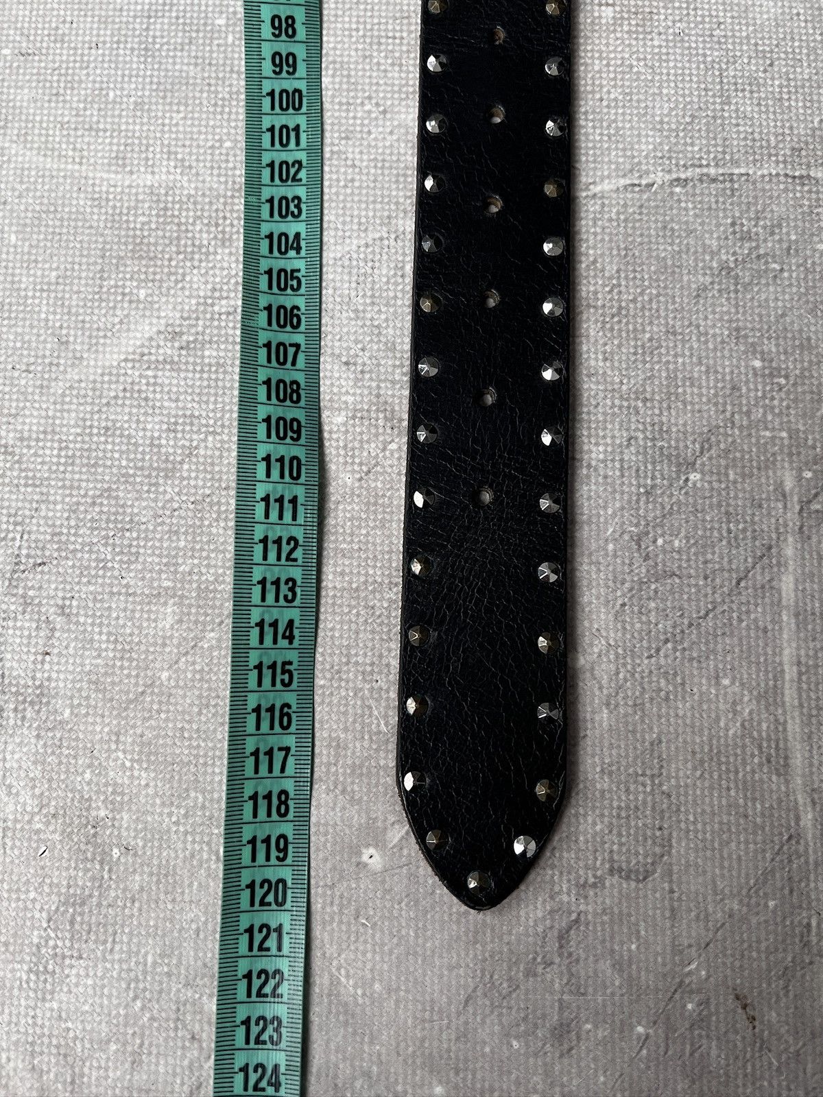 KMRii Western Studded Leather Black Belt Metal Buckle glamour y2k Size ONE SIZE - 11 Thumbnail