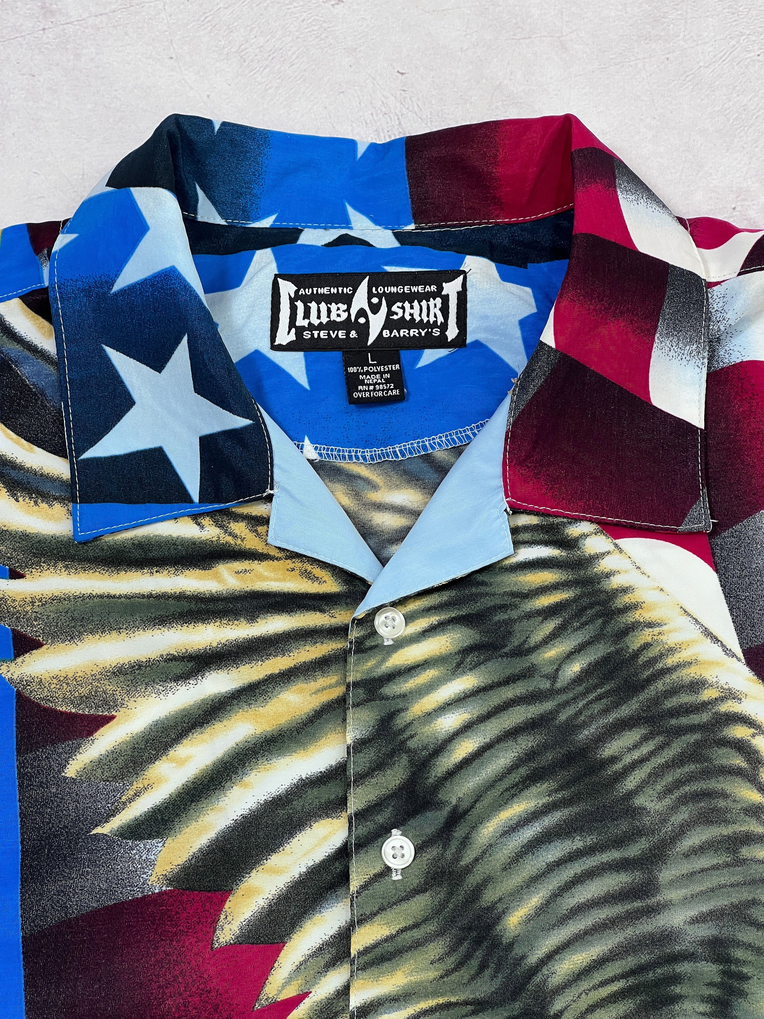 Steve And Barrys Steve and Barry's Club Shirt USA Flag & Motorcycle & Eagle Size US L / EU 52-54 / 3 - 2 Thumbnail