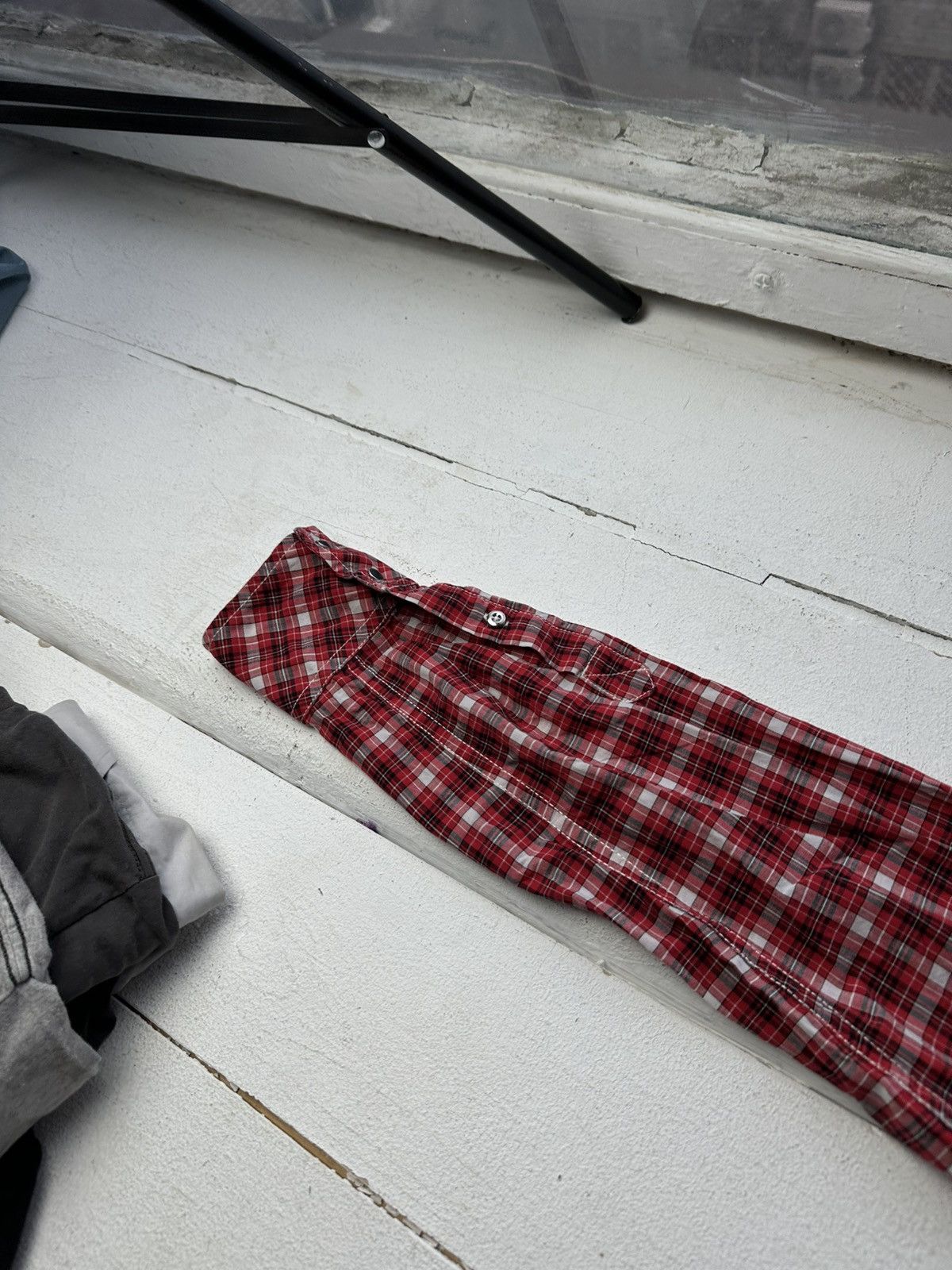 Diesel 🚨VNTG Diesel Avant-garde Shirt very rare RED CHECK BLACK Size US M / EU 48-50 / 2 - 14 Thumbnail