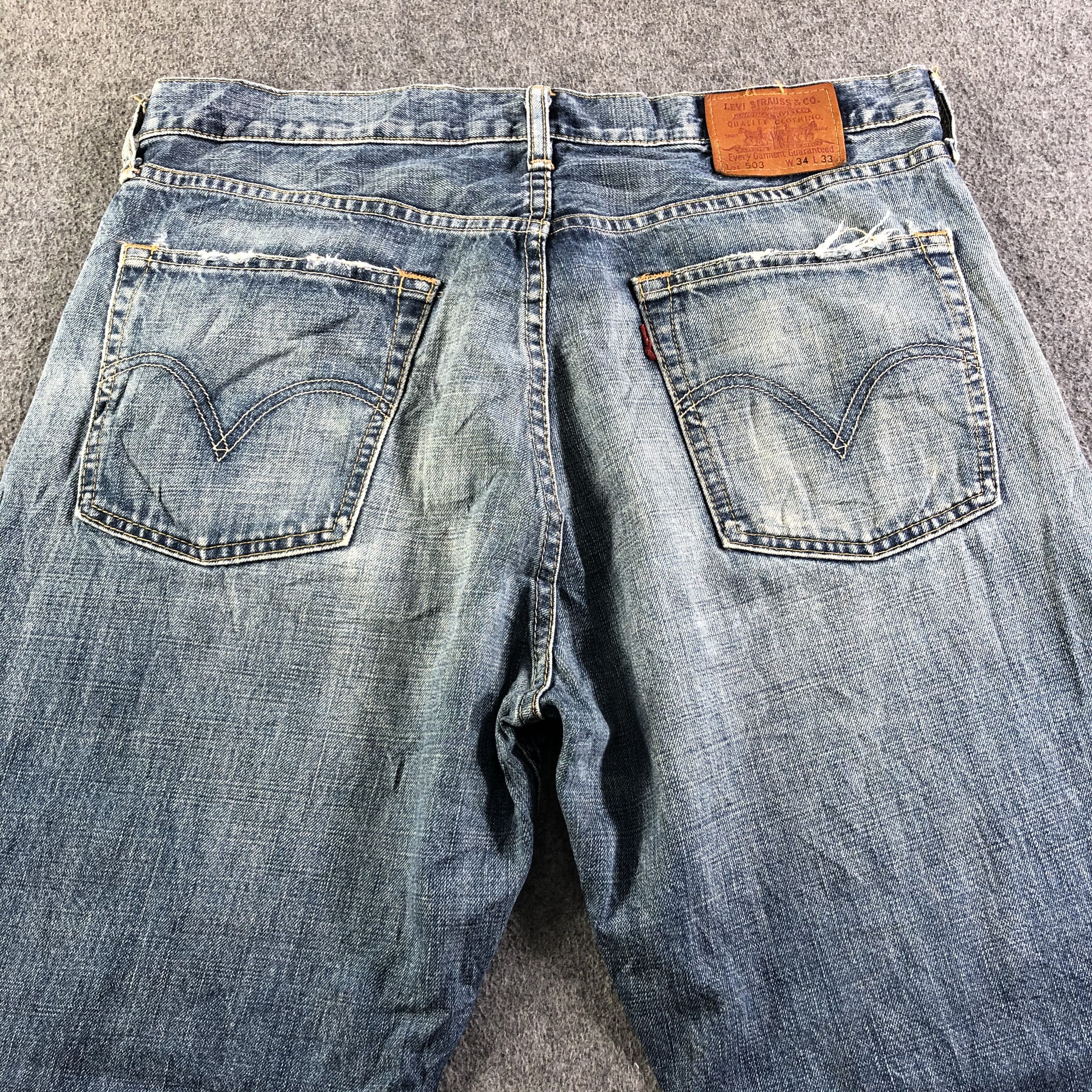 Levi's Vintage Blue Wash Levis 503 Jeans-J3862 Size US 35 - 4 Thumbnail