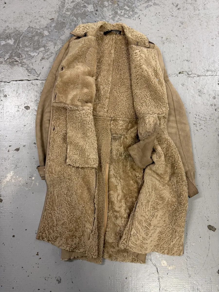 Gucci 2000s Gucci Beige Premium Shearling Long Belted Coat Size S / US 4 / IT 40 - 5 Thumbnail