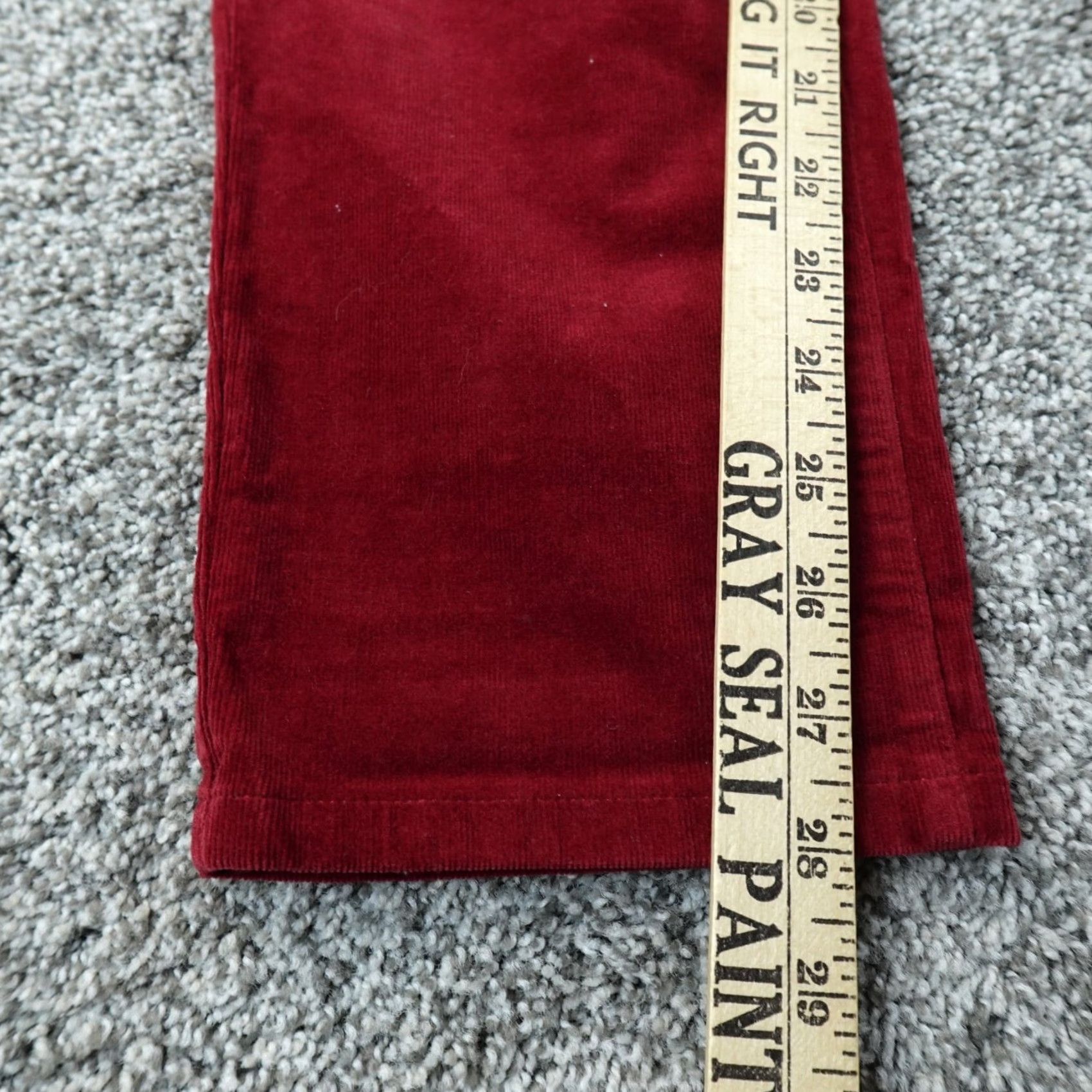 J. Jill J Jill Pants Womens PS Red Corduroy Straight Stretch Mid Rise Cord Trouser Jeans Size 28" / US 6 / IT 42 - 3 Thumbnail