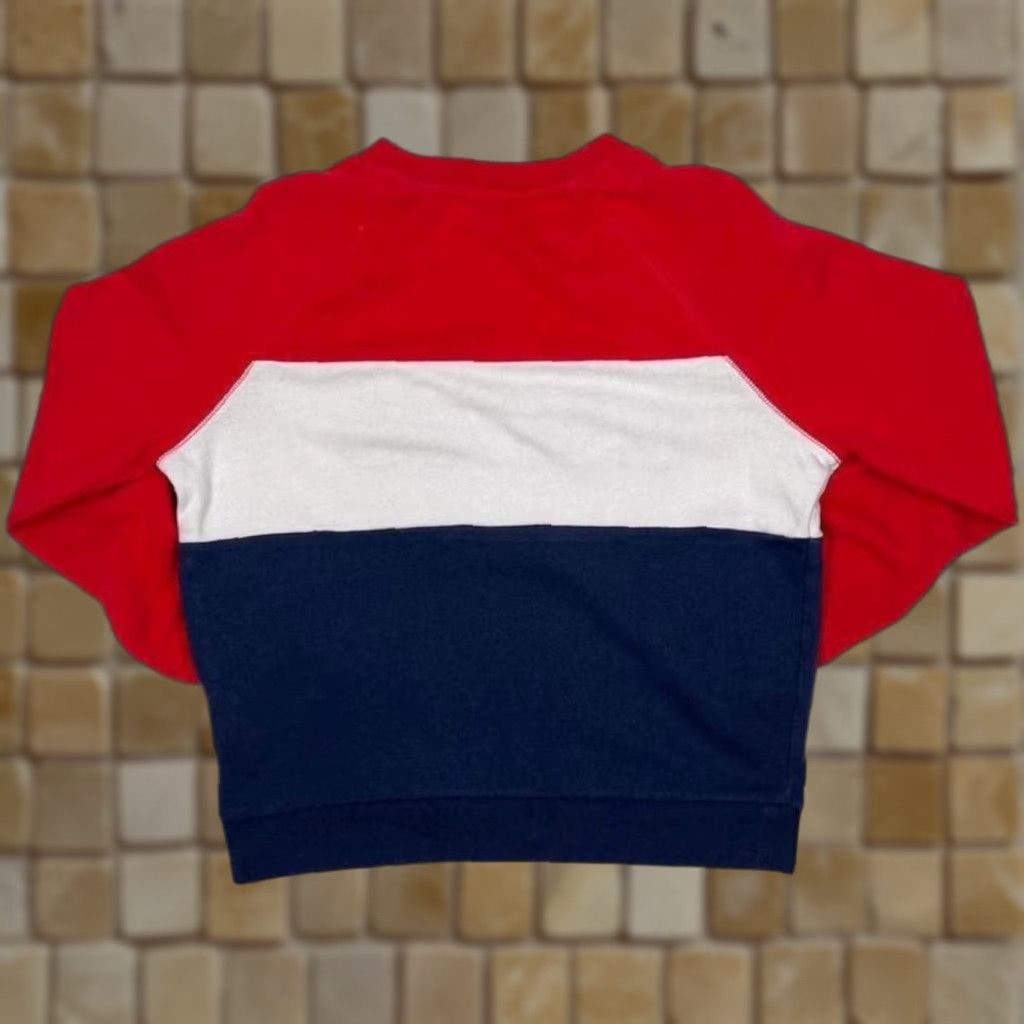 Levi's Levi’s Colour Block Embroidered Big Spellout Crewneck Sweatshirt Women S Red/White/Navy Blue Size S / US 4 / IT 40 - 1 Thumbnail