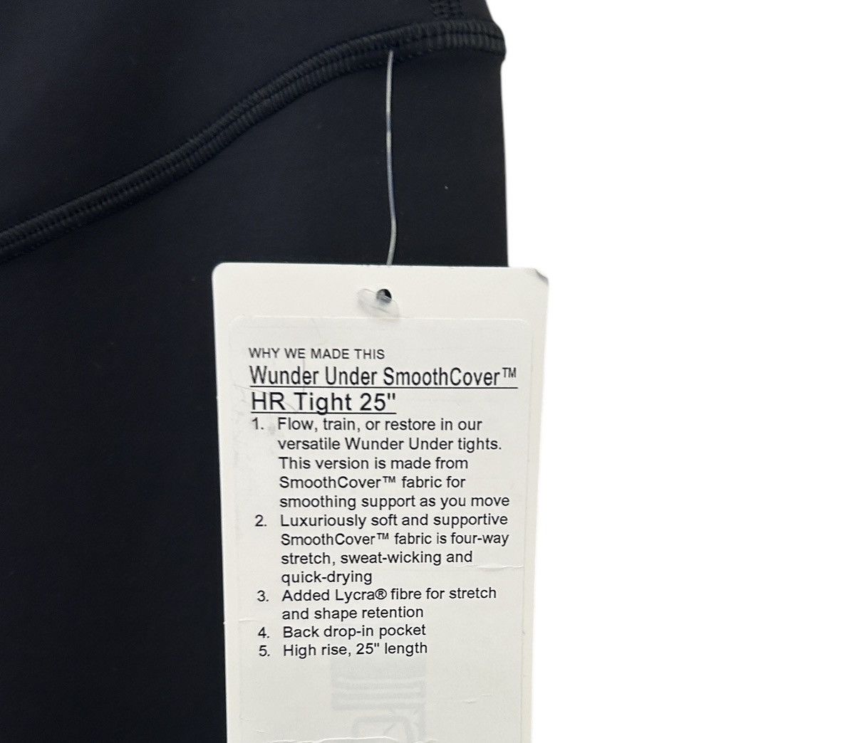 Lululemon Lululemon Wunder Under SmoothCover Tight 25" 6 Black Size 28" / US 6 / IT 42 - 11 Thumbnail