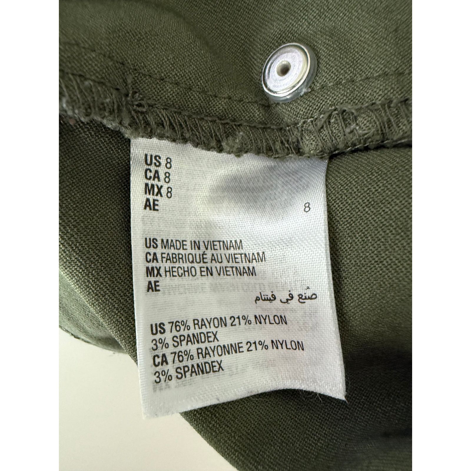 I.N.C I.N.C. Olive Green High Waist Shorts Women Utility 8 - B003 Size 30" / US 8 / IT 44 - 5 Thumbnail
