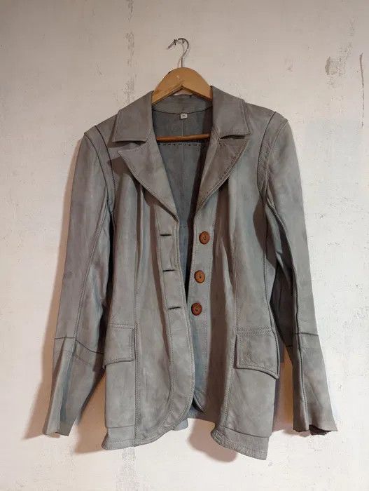 Isaac Sellam Experience ISAAC SELLAM LEATHER BLAZER Size S / US 4 / IT 40 - 1 Thumbnail