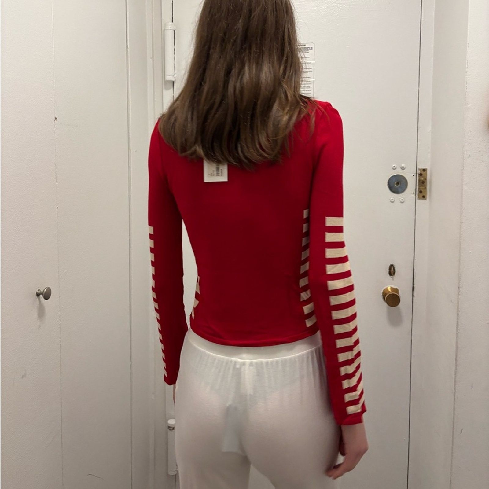 La Perla La Perla Red and Cream Striped Blouse Size M Size M / US 6-8 / IT 42-44 - 11 Thumbnail