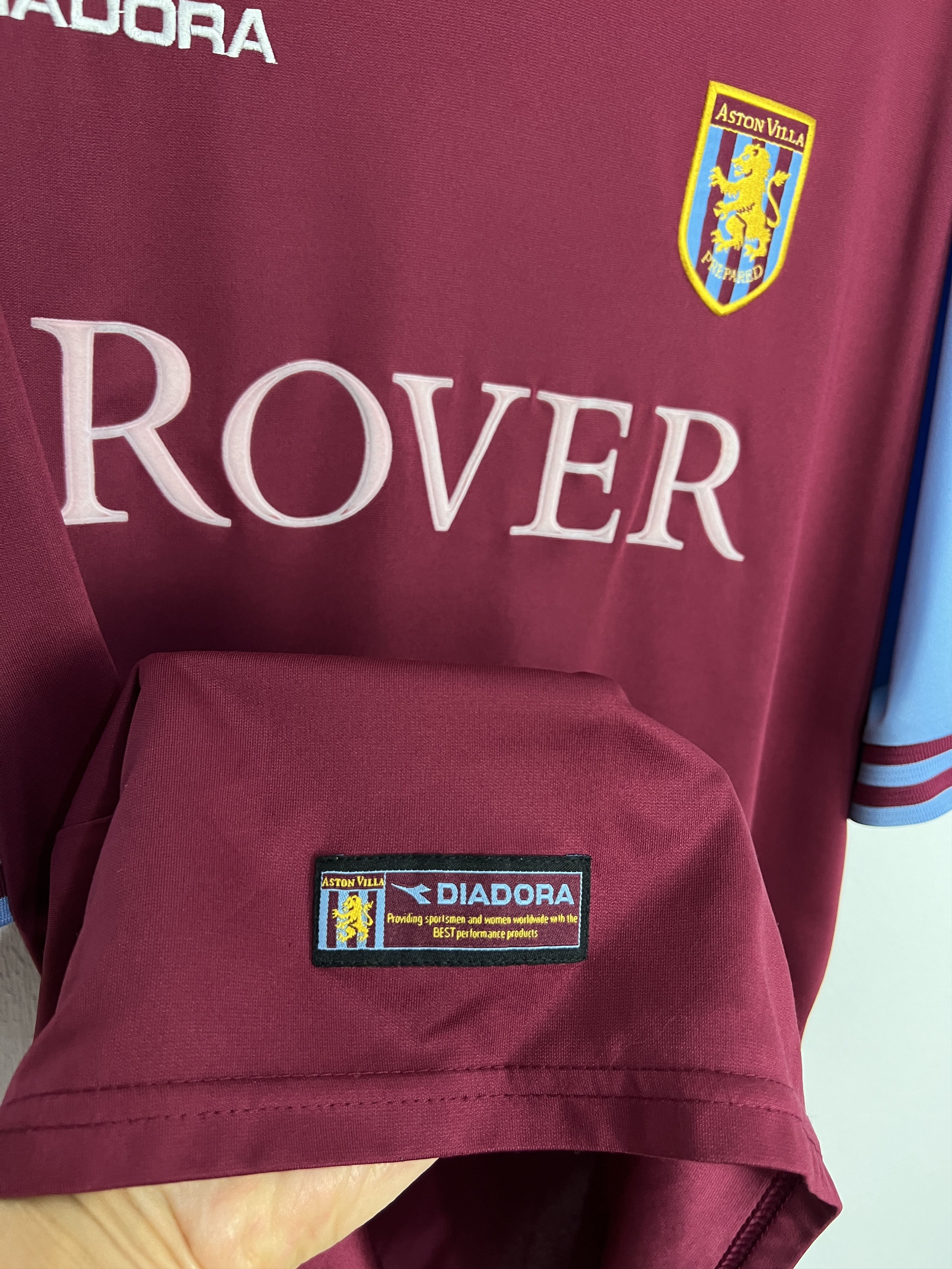 Aston Villa football shirt 2002 Soccer Diadora Jersey Trikot