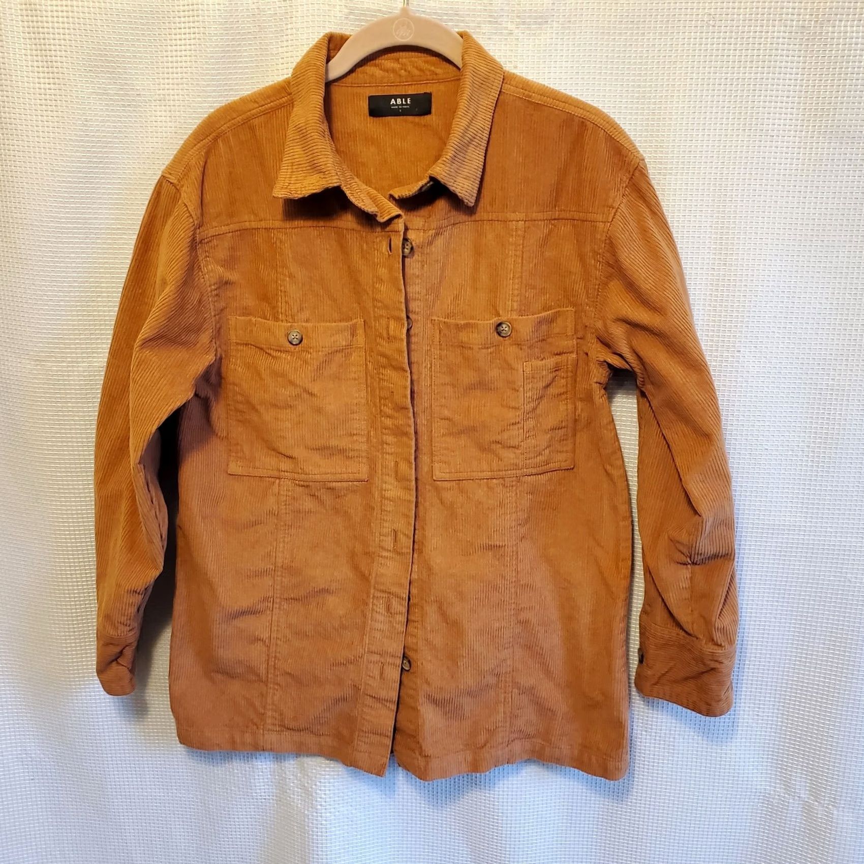 Globe Able Joan Shacket Womens Sm Burnt Orange Corduroy Chore Coat Local + Globe Sz Size S / US 4 / IT 40 - 5 Thumbnail