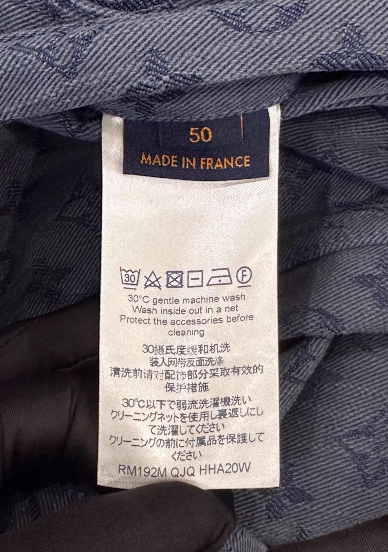Louis Vuitton LV Monogram Denim Jacket Men's Blue Size 50 Size US M / EU 48-50 / 2 - 7 Thumbnail