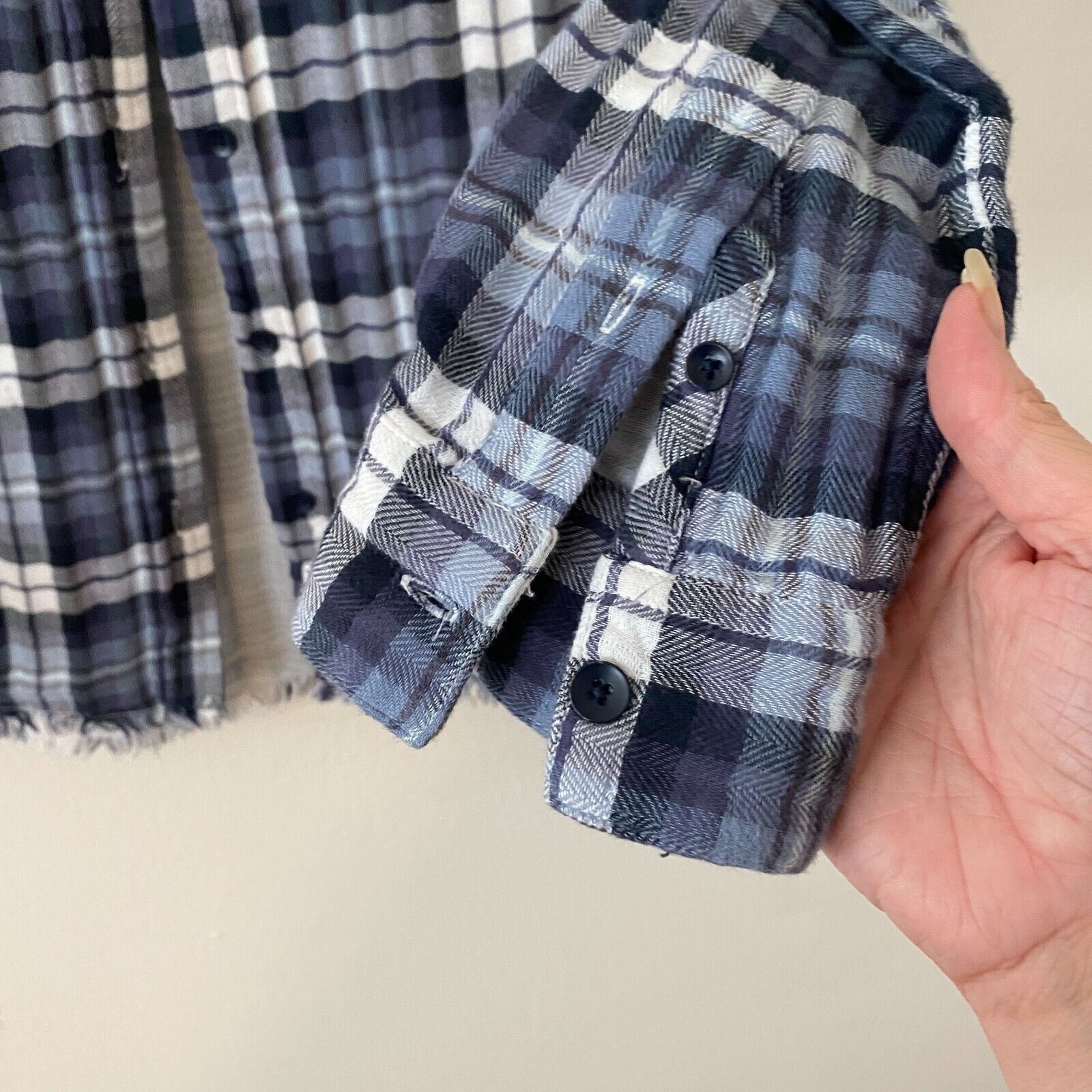 Other The Blue Shirt Shop Blue Plaid Button Down Long Sleeve Shirt Size XS / US 0-2 / IT 36-38 - 7 Thumbnail
