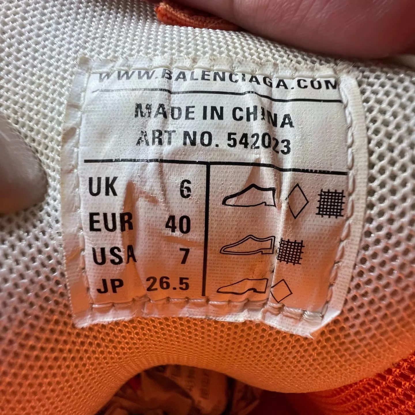 Balenciaga Balenciaga Track White Orange 40 Size US 7 / EU 40 - 8 Thumbnail
