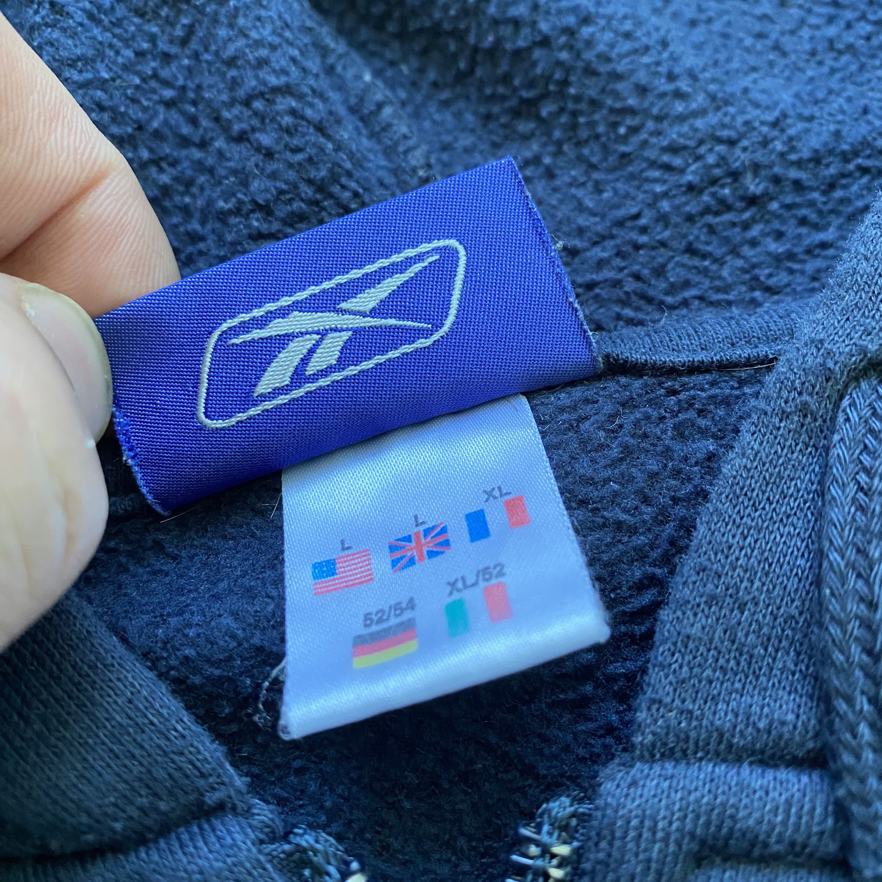 Reebok 🕸️ Vintage 90s Reebok zip hoodie center logo Y2K Size US L / EU 52-54 / 3 - 9 Thumbnail