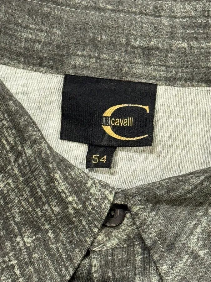 Just Cavalli 2000S Cavalli Elevated Brut Raw Fabric Shirt Size US L / EU 52-54 / 3 - 8 Thumbnail