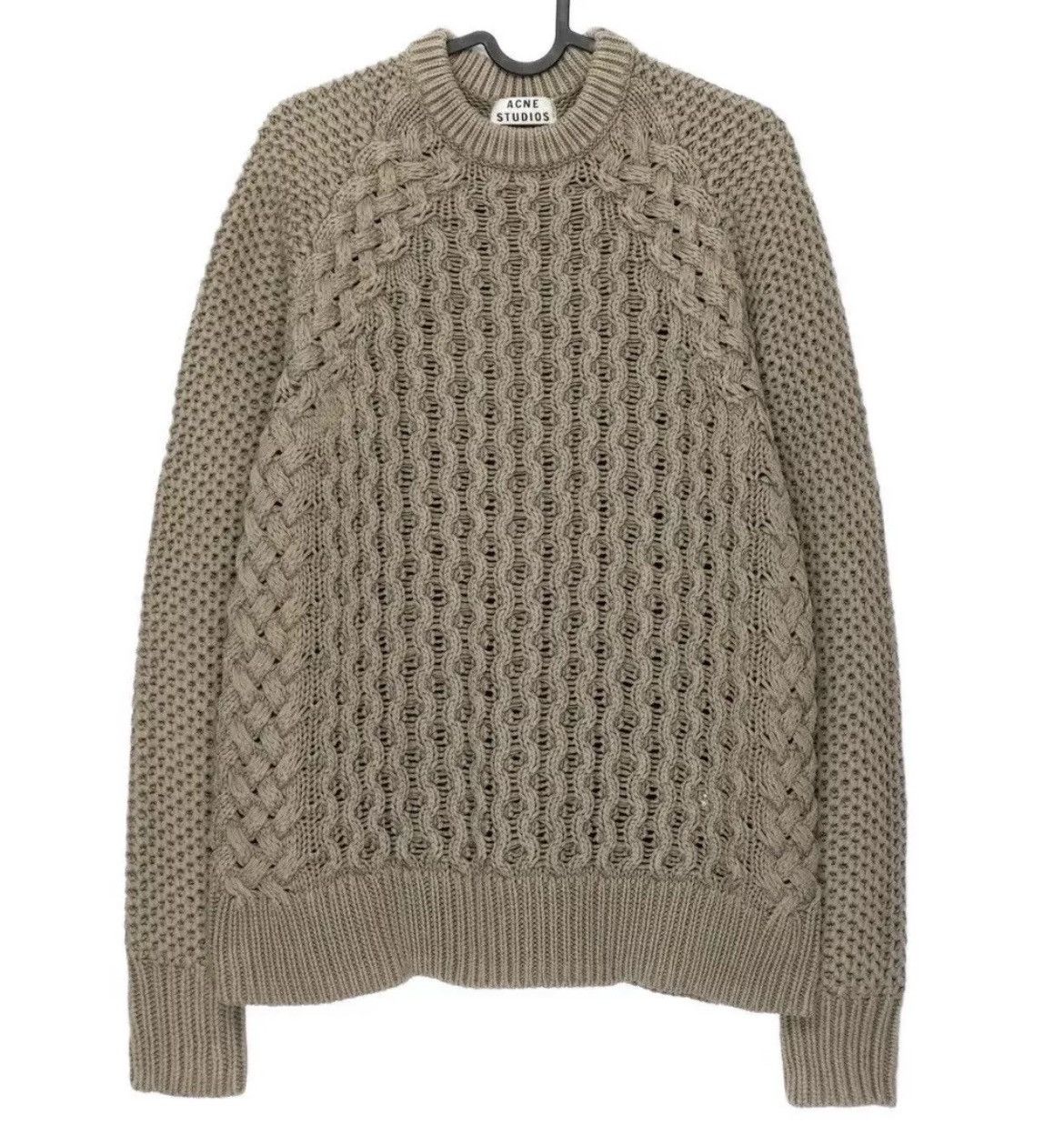 Acne Studios Acne Studios Ruth Air Large Chunky Cable Knit Raglan Sweater Size L / US 10 / IT 46 - 1 Thumbnail