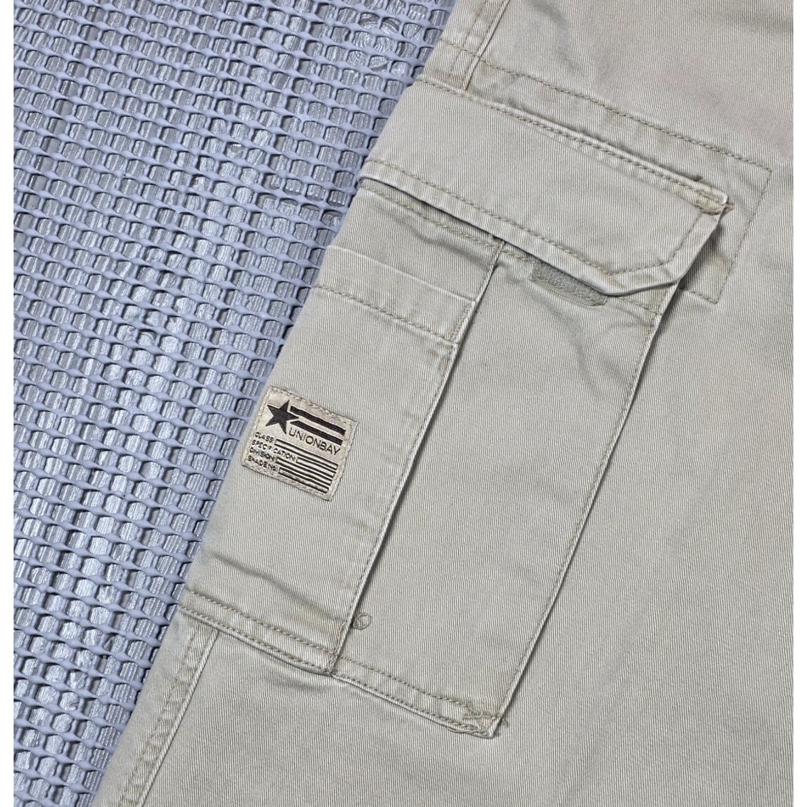 Vintage VINTAGE Unionbay Baggy Military Cargo Beige Skater Pants 34x34 Wide Leg Mens 90s Y2k Cargo Pant Size US 34 / EU 50 - 5 Thumbnail