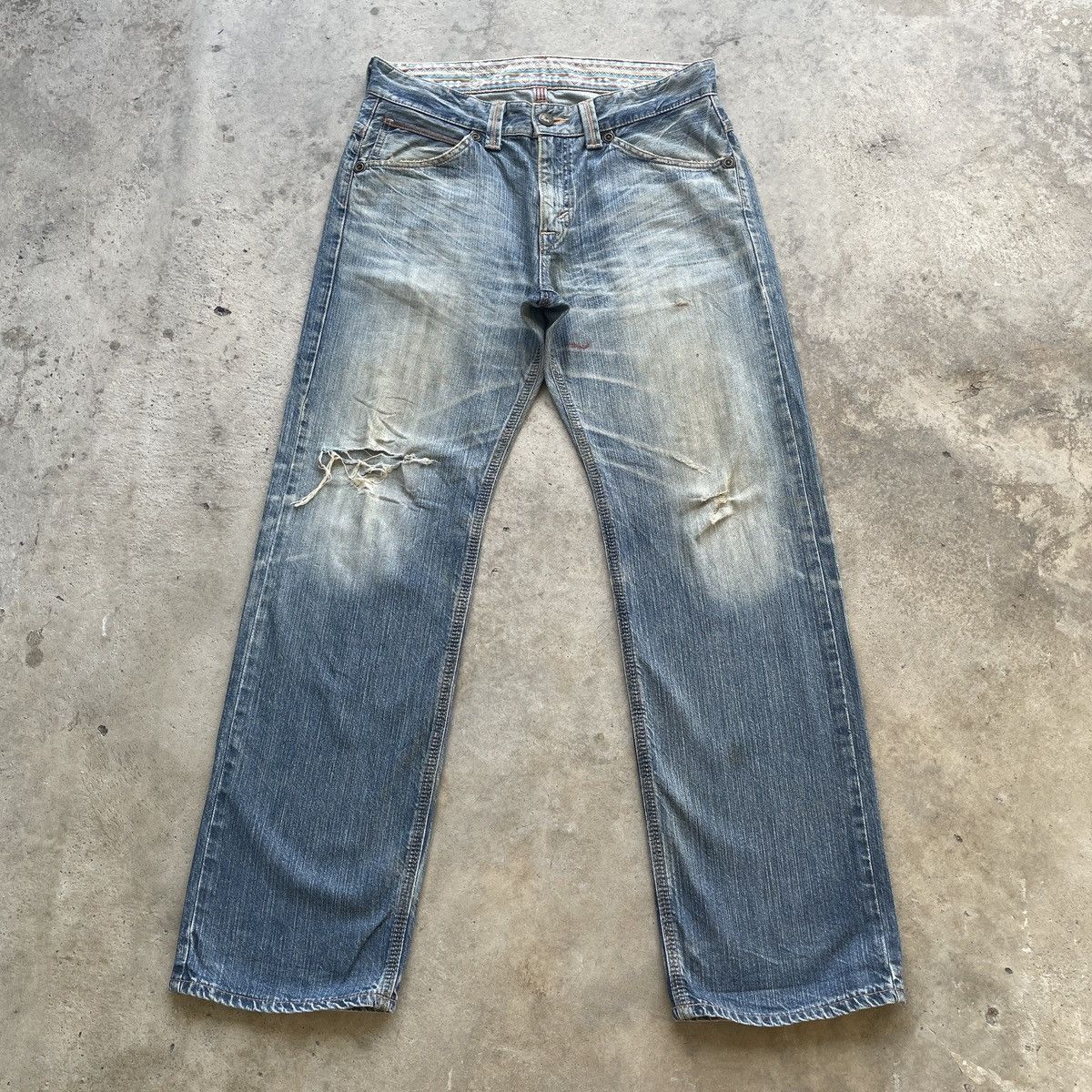 Edwin Vintage Edwin Rusty Jeans Faded Distressed Denim Pants W35 Size US 35 - 1 Thumbnail