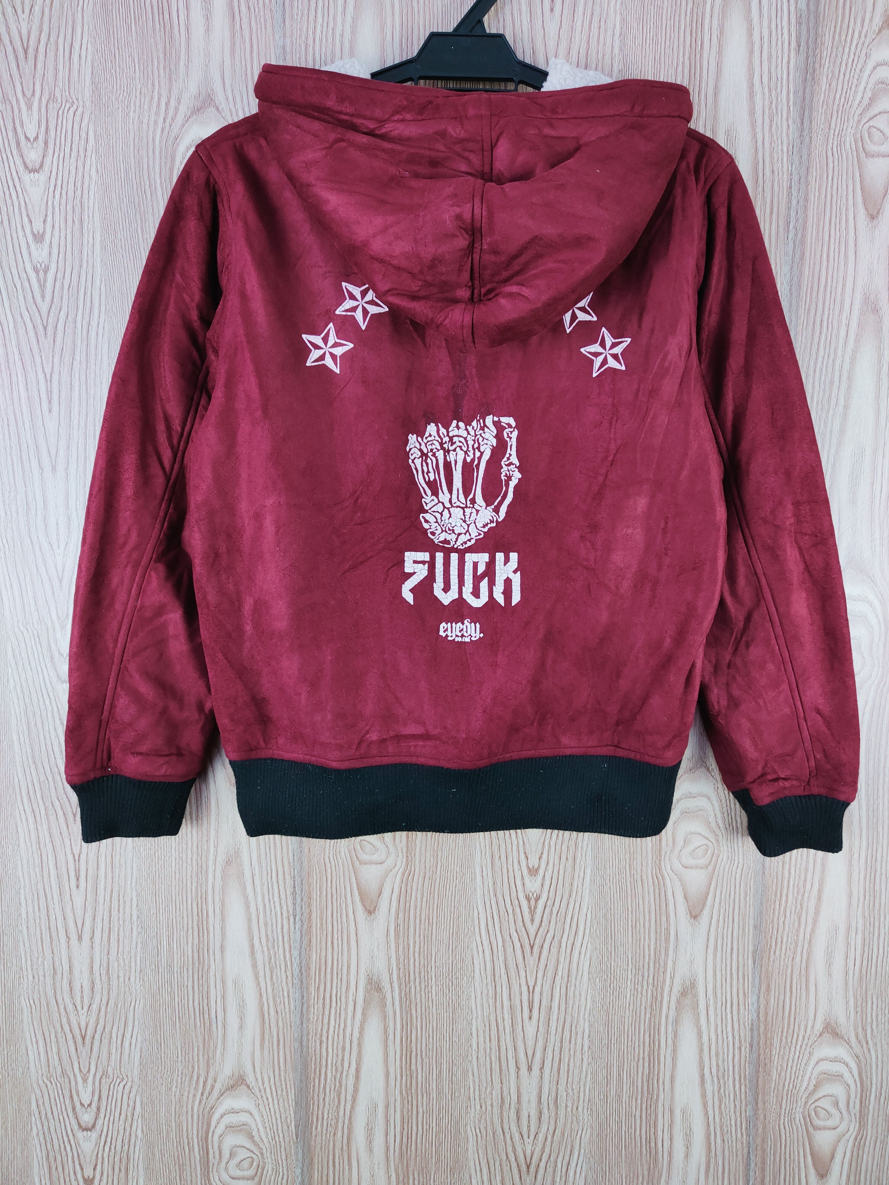 Japanese Brand DL Eyedy fuck skull Maroon Hoodie sweater Jackets #W261 Size US S / EU 44-46 / 1 - 1 Thumbnail