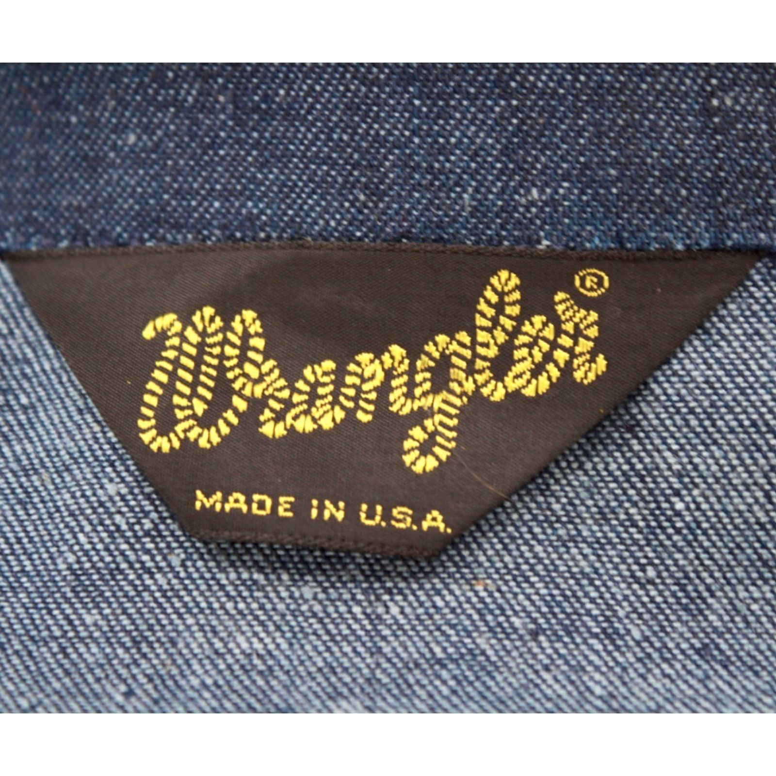 Wrangler VINTAGE Wrangler Denim Jacket Shirt Mens XS 70s 1970s Pearl Snap Blue Wrangler Denim Jacket 70s Mens XS Size S Size US 29 - 3 Thumbnail