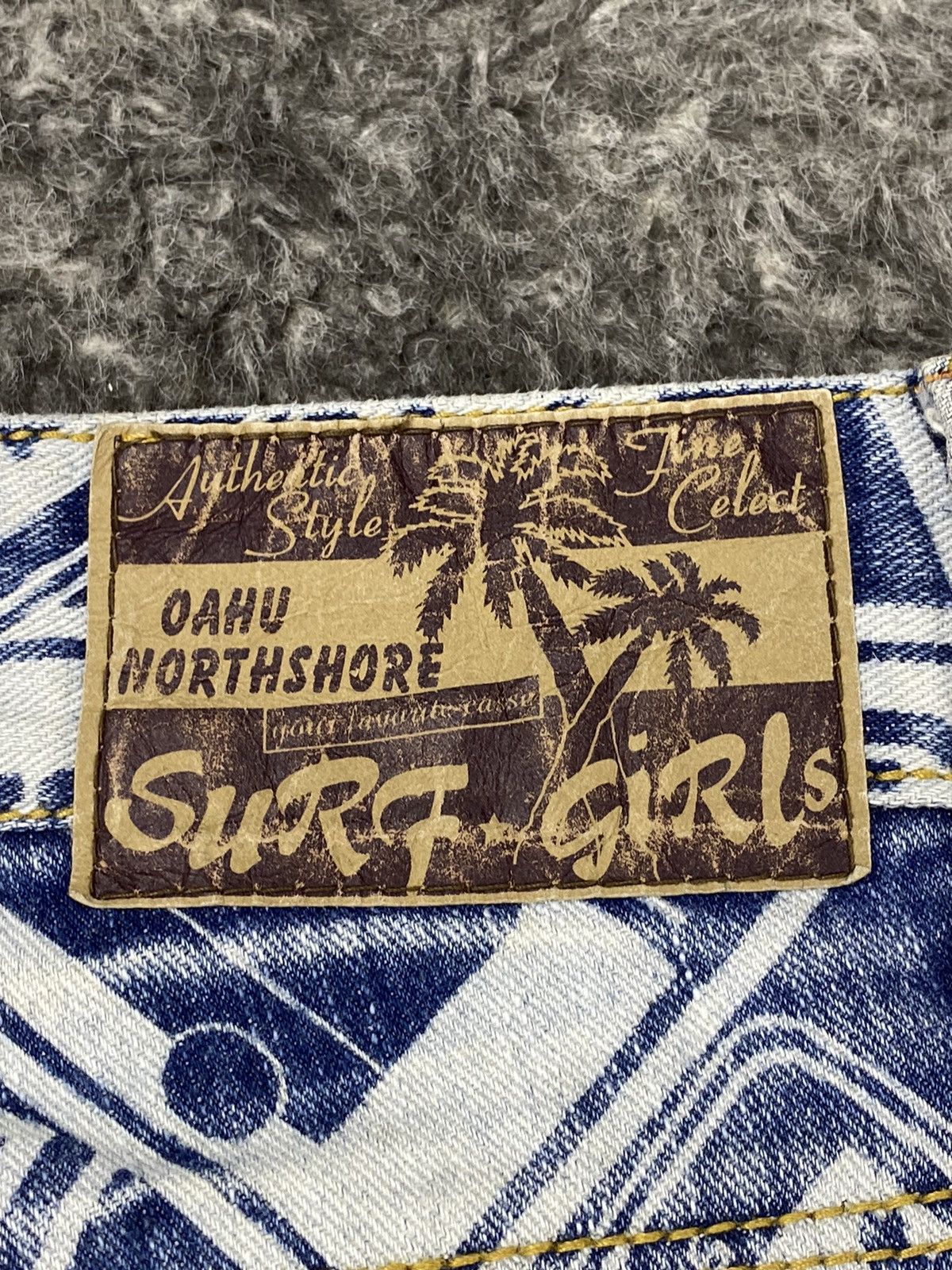 Beauty Beast × If Six Was Nine × Japanese Brand Japanese Surf Girls Oahu Northshore Fullprinted Denim Size 31" - 19 Thumbnail