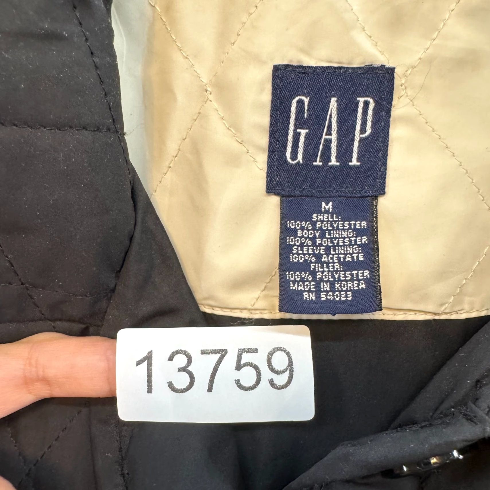 Gap VINTAGE Gap Quilted Coat Jacket Medium Womens Black Barn Chore Equestrian Preppy Jacket Size M / US 6-8 / IT 42-44 - 7 Thumbnail