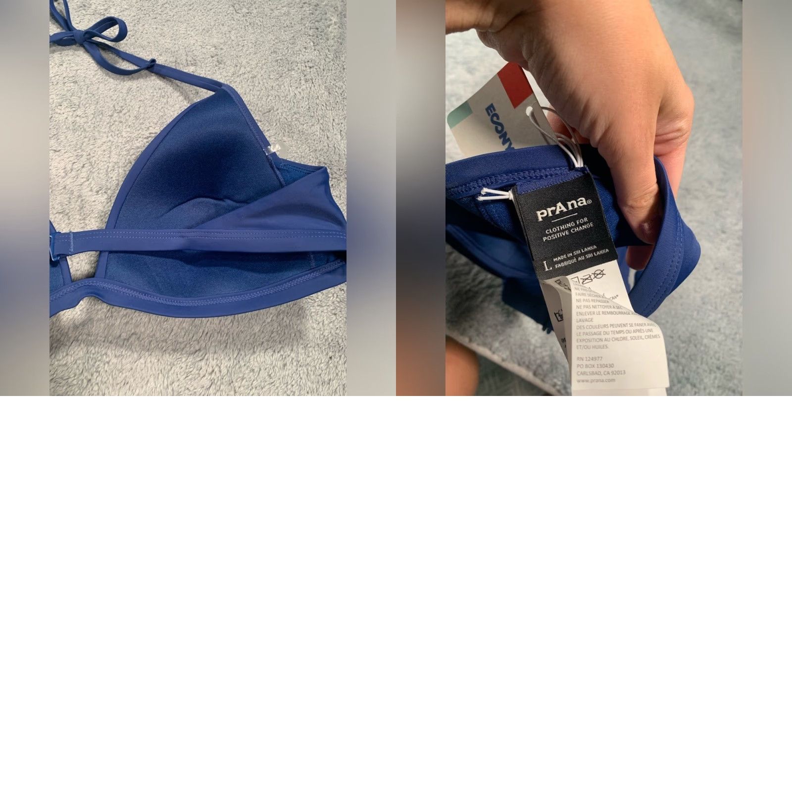 Prana PRana Lexie Top Belize NWT Blue L Bikini Top Women Regular Size Blue L NWT Belize Lexie Top Prana swimsuit top Size L / US 10 / IT 46 - 8 Thumbnail