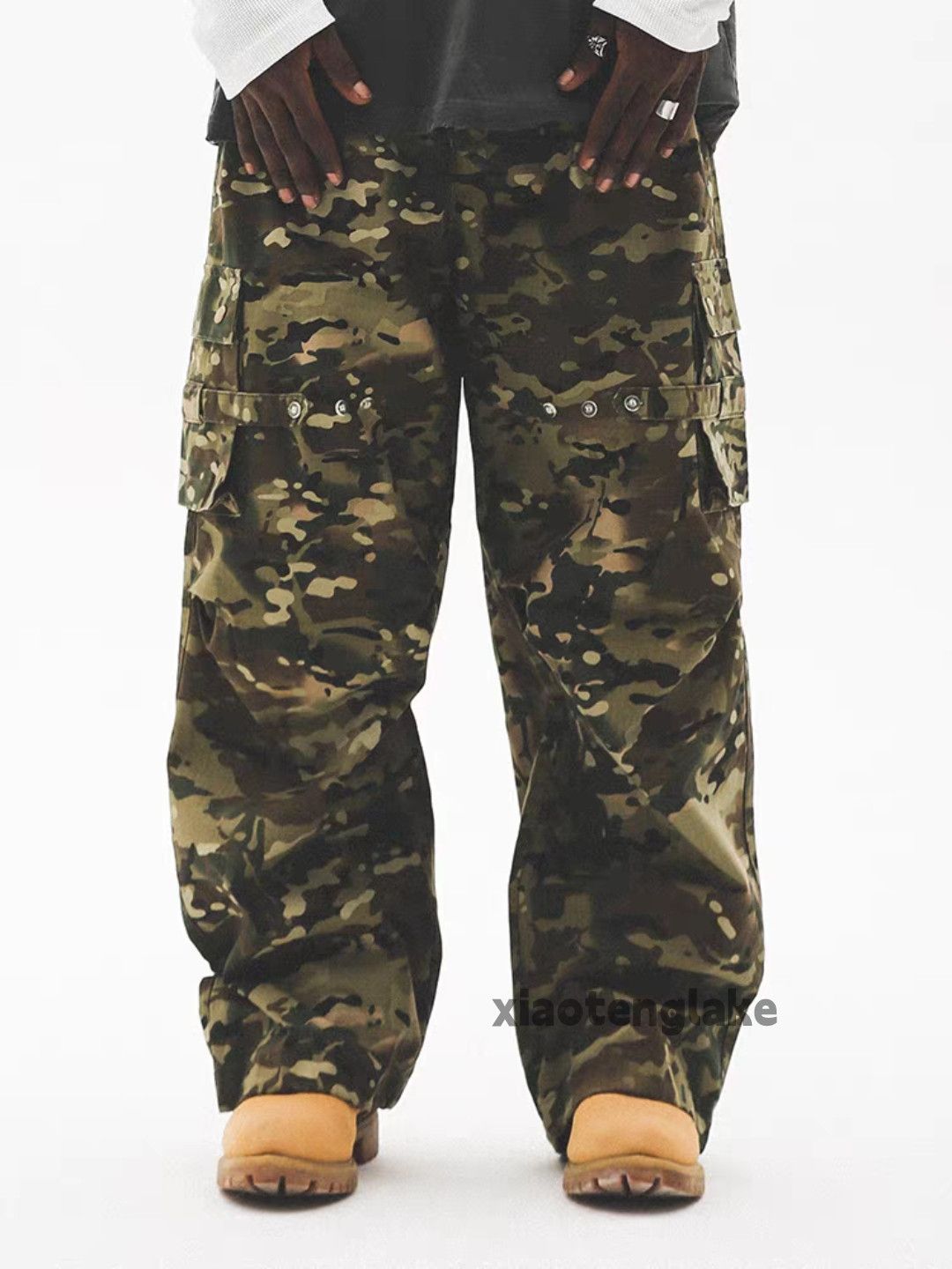 Designer Unisex outdoor utility loose baggy hiphop cargo pants Size US 28 / EU 44 - 5 Thumbnail