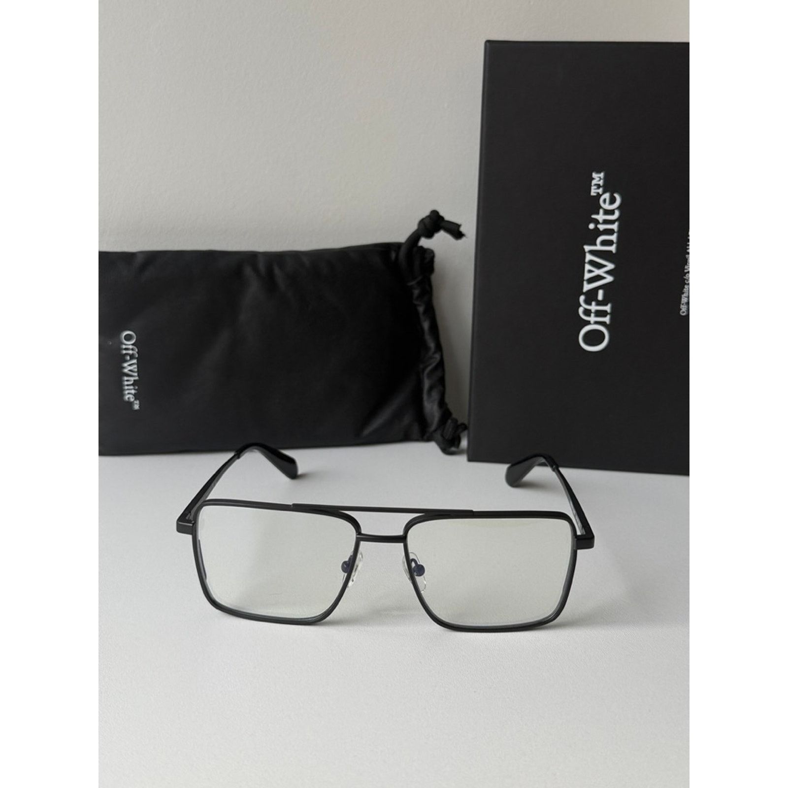 Off-White NEW Off White Opt Style 66 Bluelight Black Metal Frames Size ONE SIZE - 2 Thumbnail
