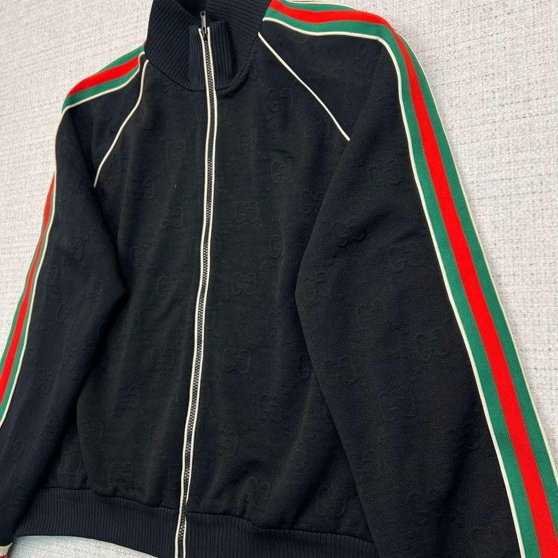 Gucci GucciLogo full-print striped color block stand-up collar kn Size US XXL / EU 58 / 5 - 3 Thumbnail