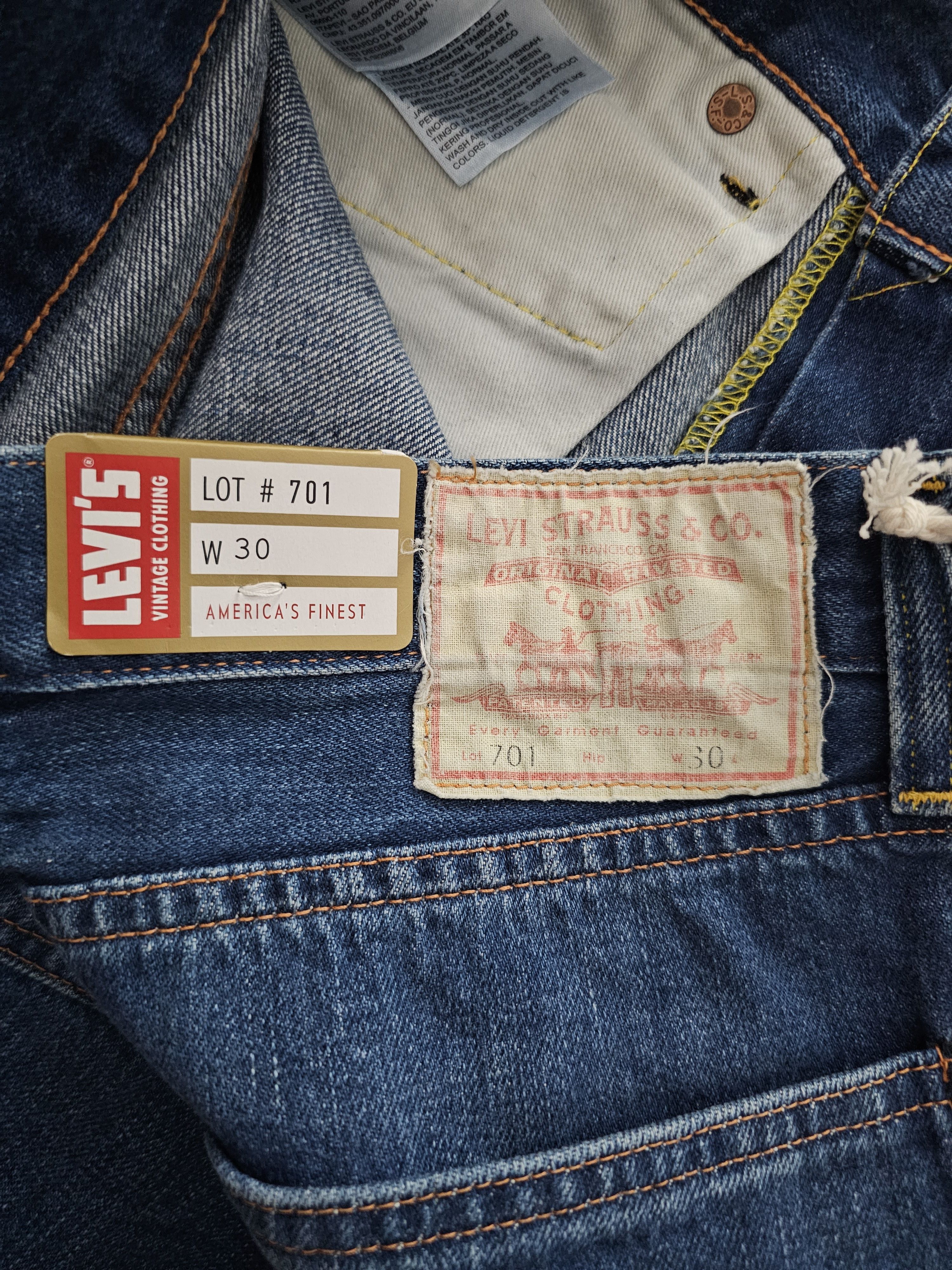Levi's Vintage Clothing NWT LVC Levi's Vintage Clothing 1950s 701 W30 Selvedge Big E Size 30" / US 8 / IT 44 - 9 Thumbnail