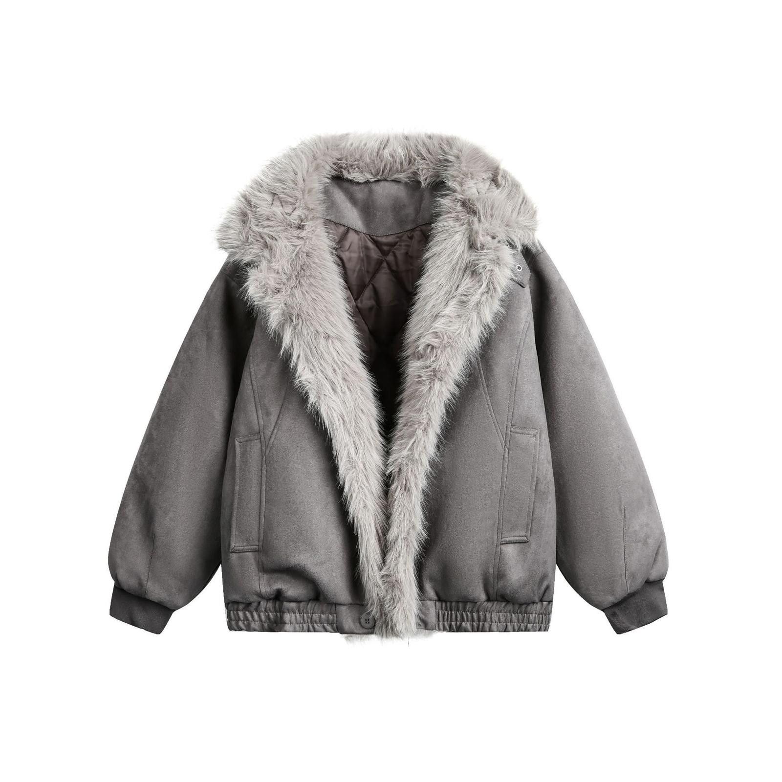 Japanese Brand Black Faux Fur Trim Bomber Jacket, Oversized Fit Outerwear Size US M / EU 48-50 / 2 - 7 Thumbnail
