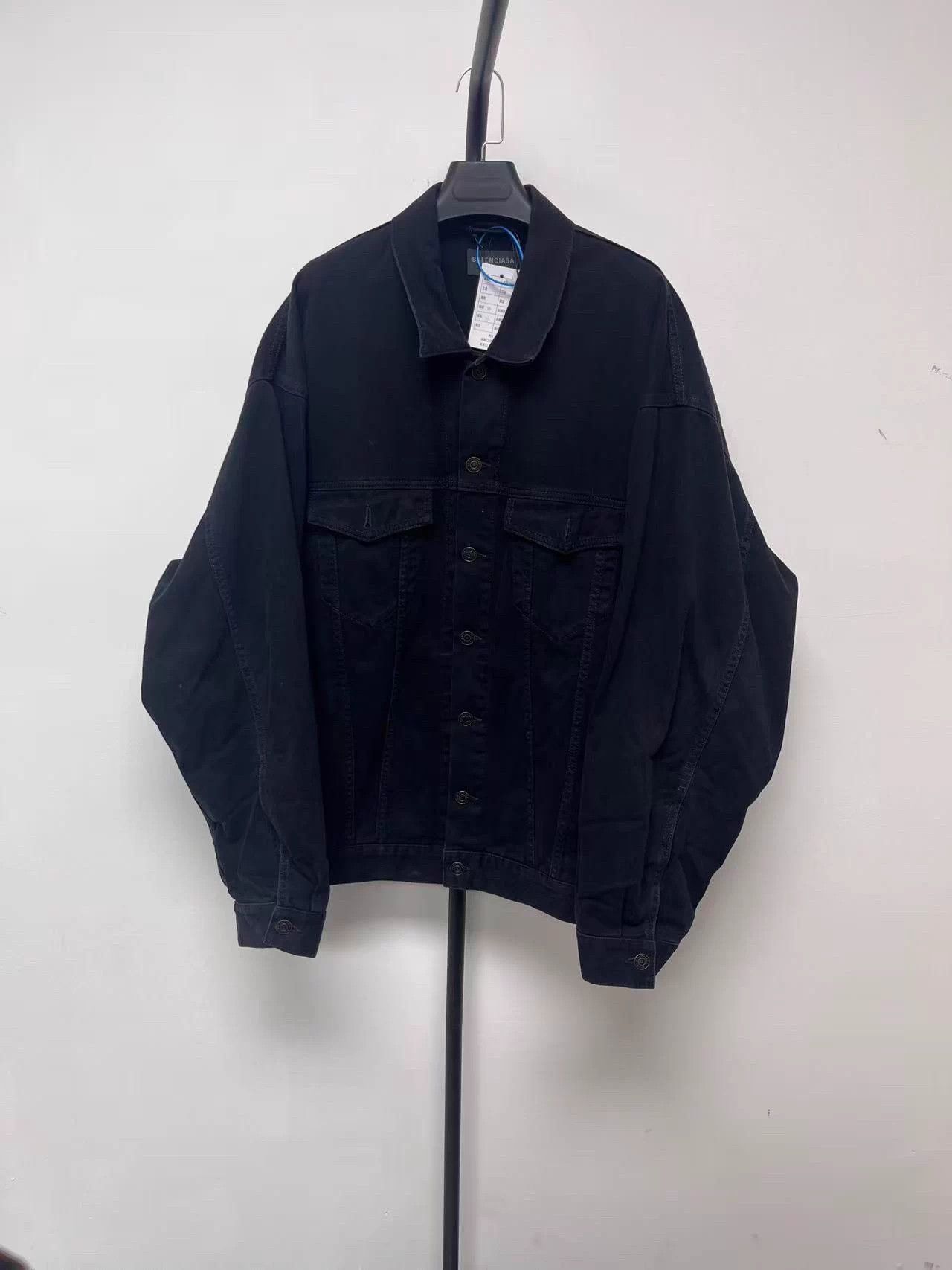 Balenciaga Balenciaga Logo Print Denim Jacket Blue Men's Size 1 Size US L / EU 52-54 / 3 - 2 Thumbnail