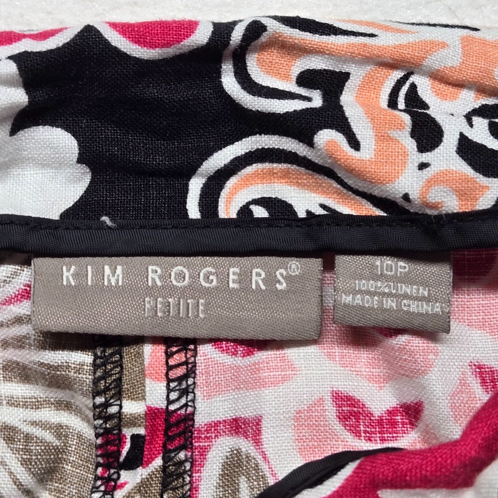 Pinko KIM ROGERS Skirt Adult Size 10P Petite Pink Floral Flowers Women's Size 32" / US 10 / IT 46 - 2 Thumbnail