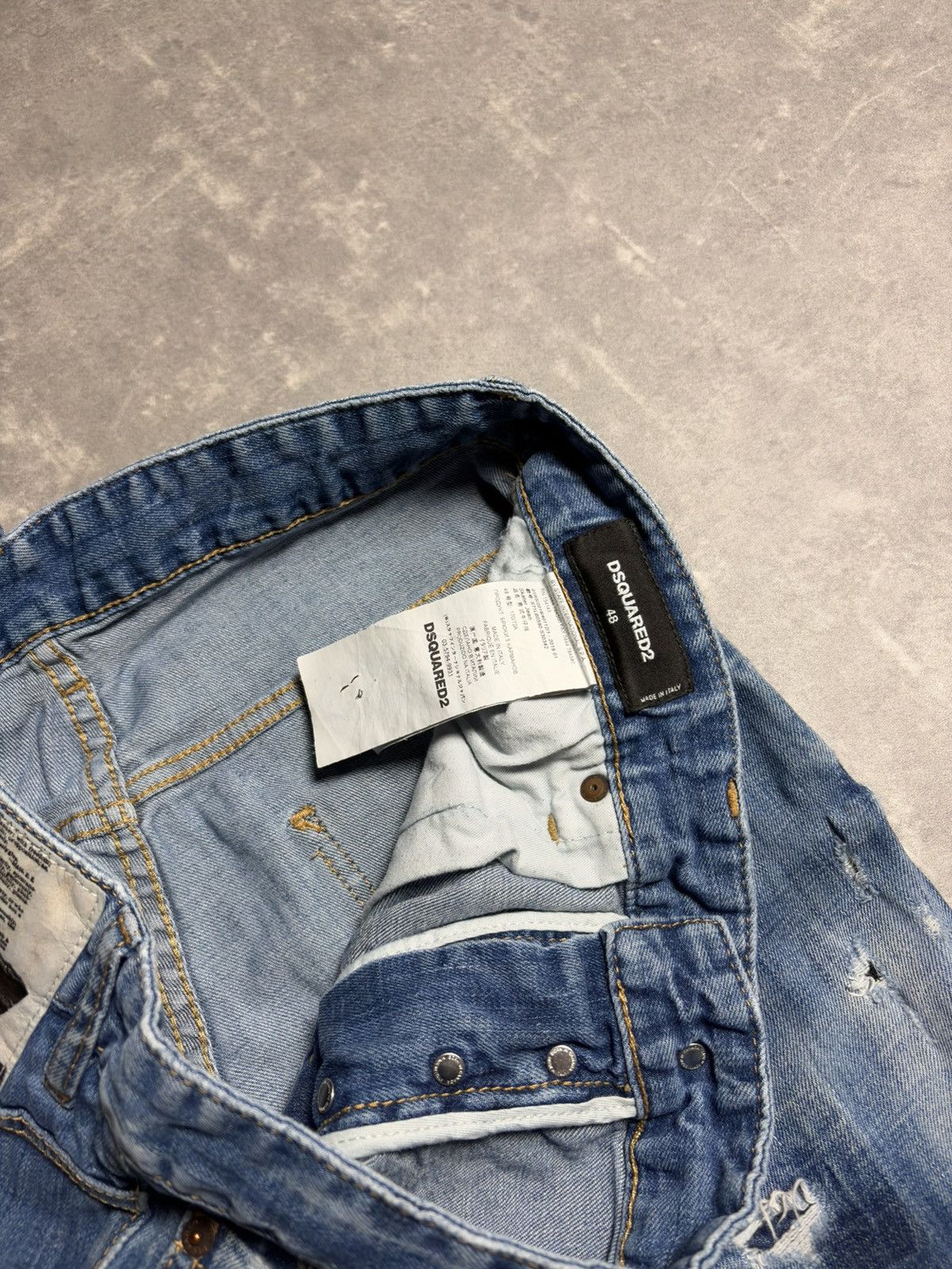 Dsquared2 Dsquared2 Paint Splattered Faded Distressed Denim Jeans 48 Size US 32 / EU 48 - 8 Thumbnail